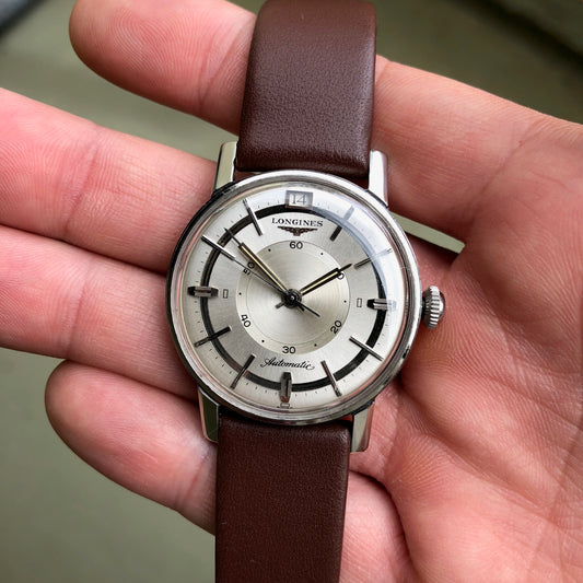 Vintage Longines 2579 Stainless Steel Caliber 341 Automatic 35mm Wristwatch - Hashtag Watch Company