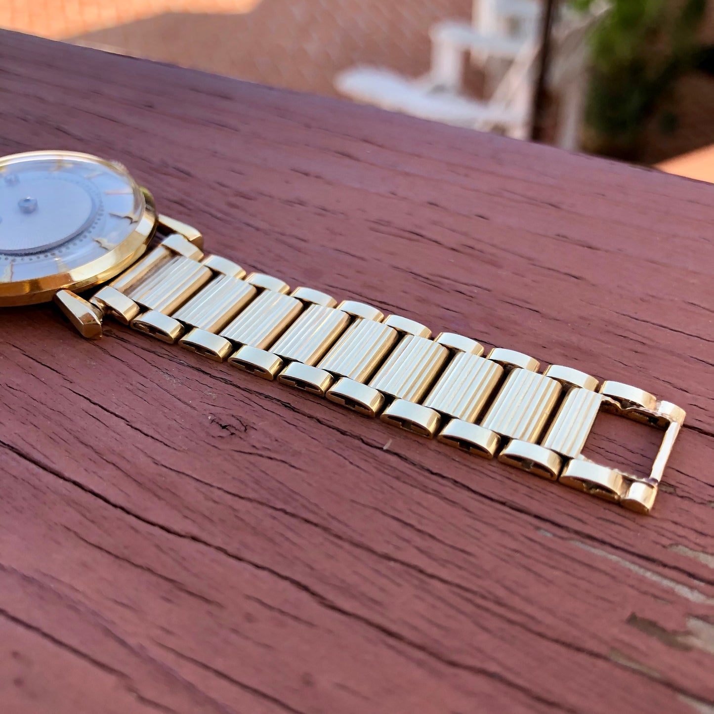 Vintage LeCoultre Mystery Dial 14K Yellow Gold Fancy Lugs Wristwatch Circa 1950s - Hashtag Watch Company