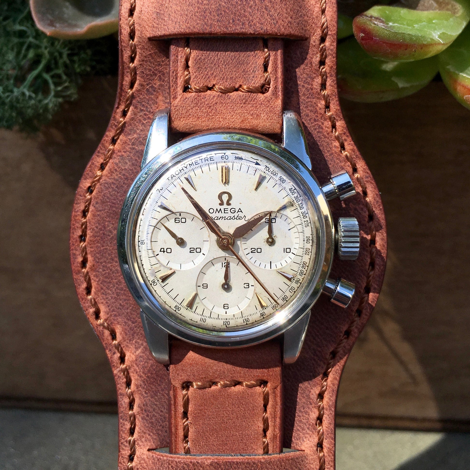 Vintage Omega Seamaster 321 CK2907/2 Waterproof Steel Chronograph 1950's Watch - Hashtag Watch Company