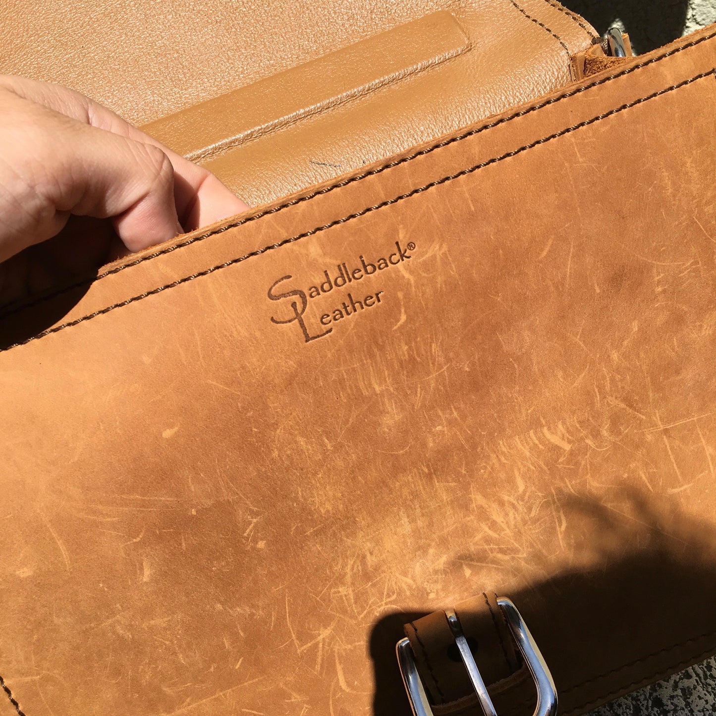Saddleback Leather Company Tan Leather Tobacco Small Shoulder Bag - Hashtag Watch Company