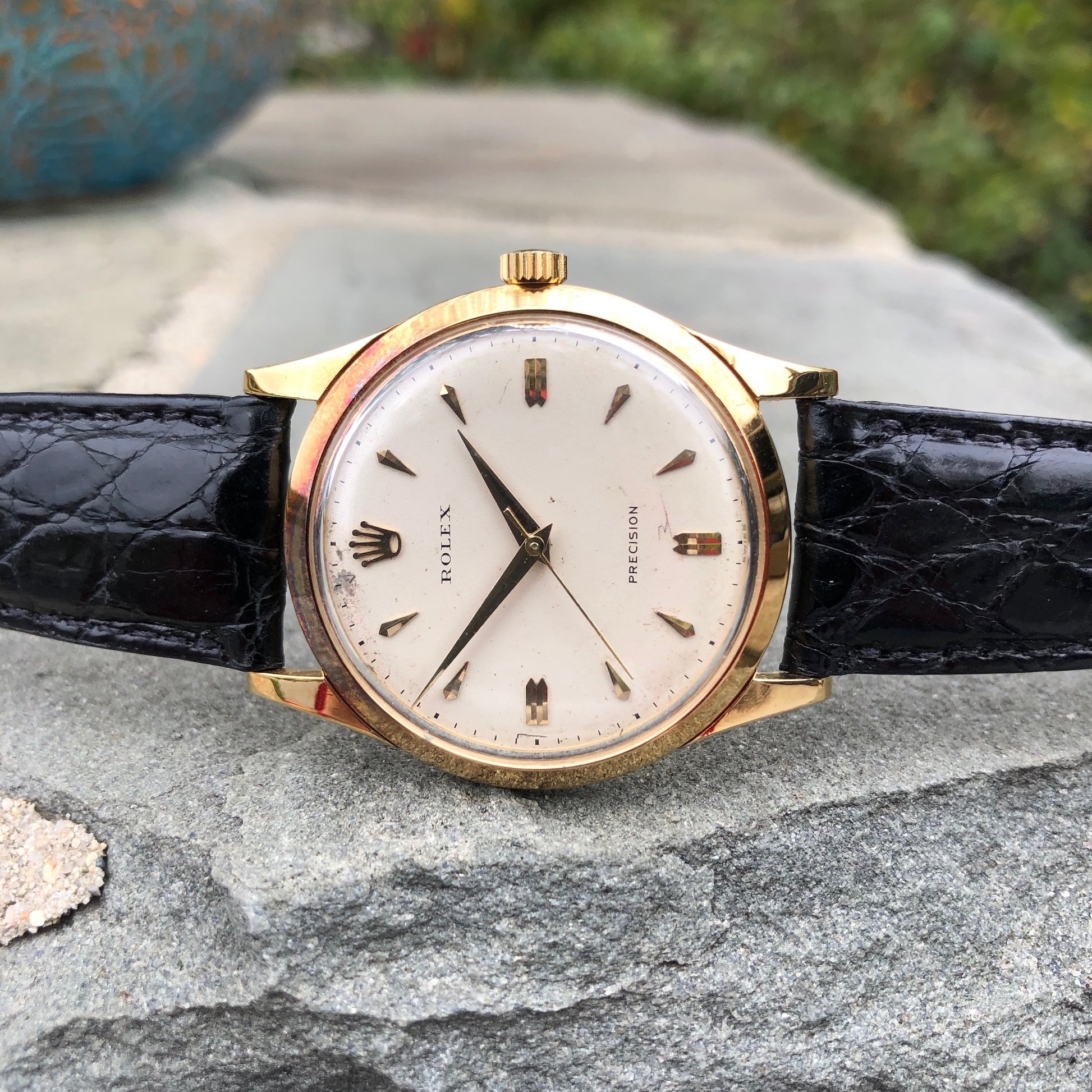 Vintage Rolex Precision 9006 18K Gold 34mm Manual Wind Caliber 1210 Wristwatch - Hashtag Watch Company