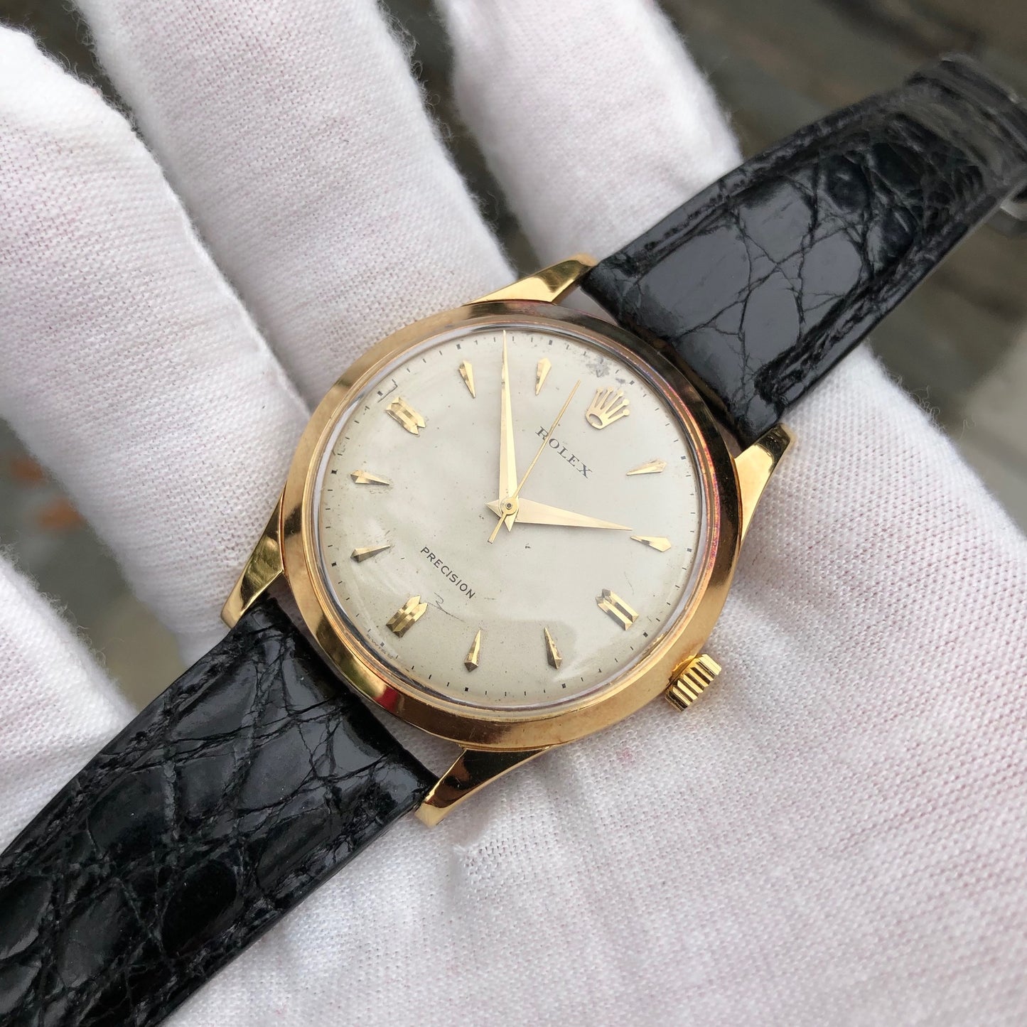Vintage Rolex Precision 9006 18K Gold 34mm Manual Wind Caliber Vintage Rolex Precision 9006 18K Gold 34mm Manual Wind Caliber