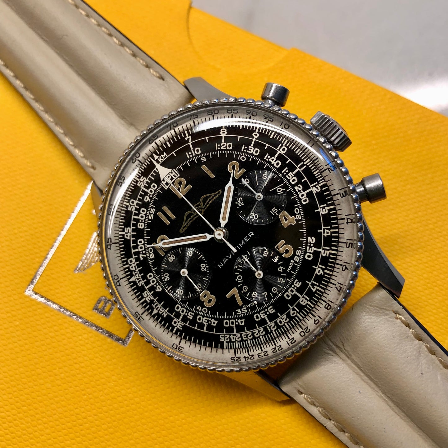 1961 Vintage Breitling Navitimer 806 Steel Venus 178 Chronograph AOPA Wristwatch - Hashtag Watch Co.