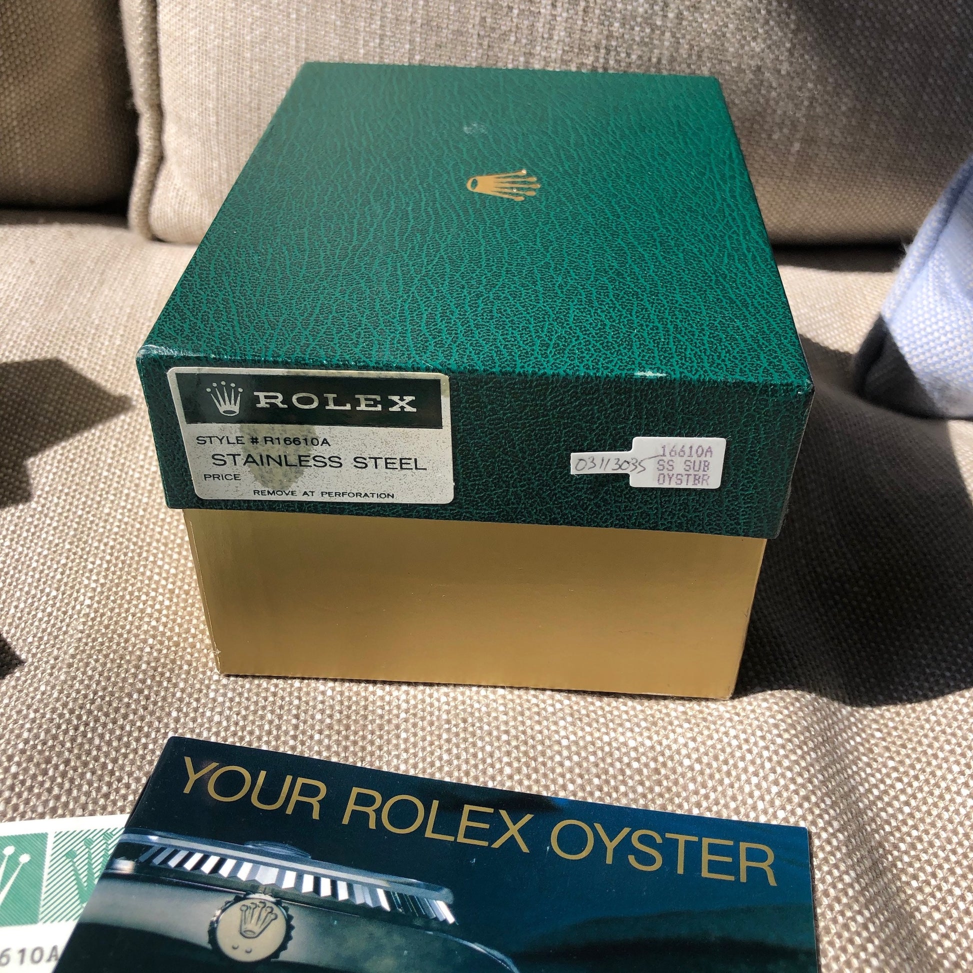 Rolex Submariner Date 16610 Stainless Steel Wristwatch Box Papers Circa 1989 Unpolished - Hashtag Watch Company