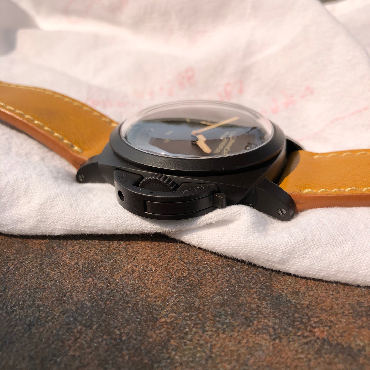 Panerai Luminor 1950 Composite 3 Days PAM 375 47mm Ceramic Wristwatch Box Papers - Hashtag Watch Company