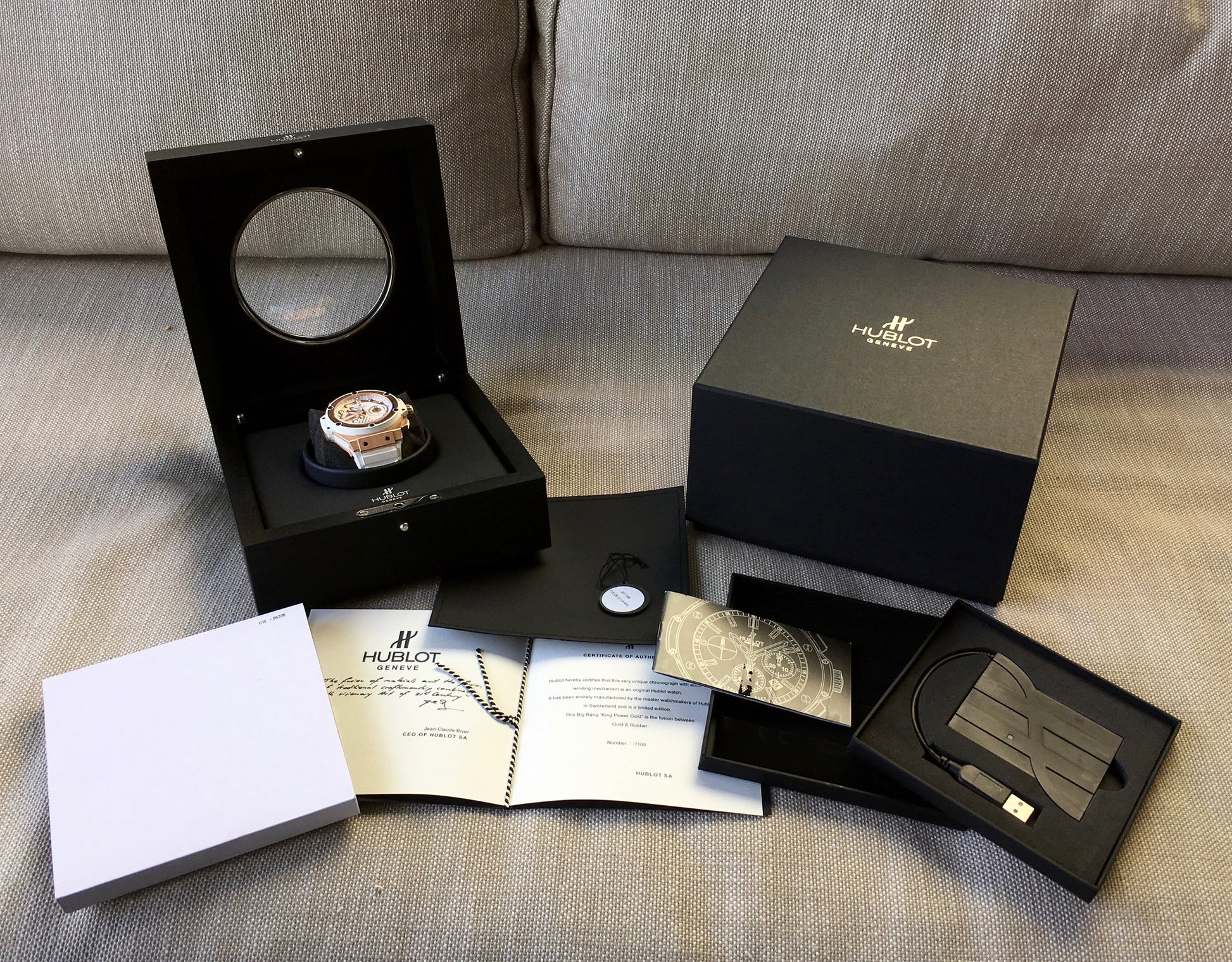 Hublot King Power Foudroyante 715.OE.2118.RW 18K Rose Gold Chronograph Watch - Hashtag Watch Company