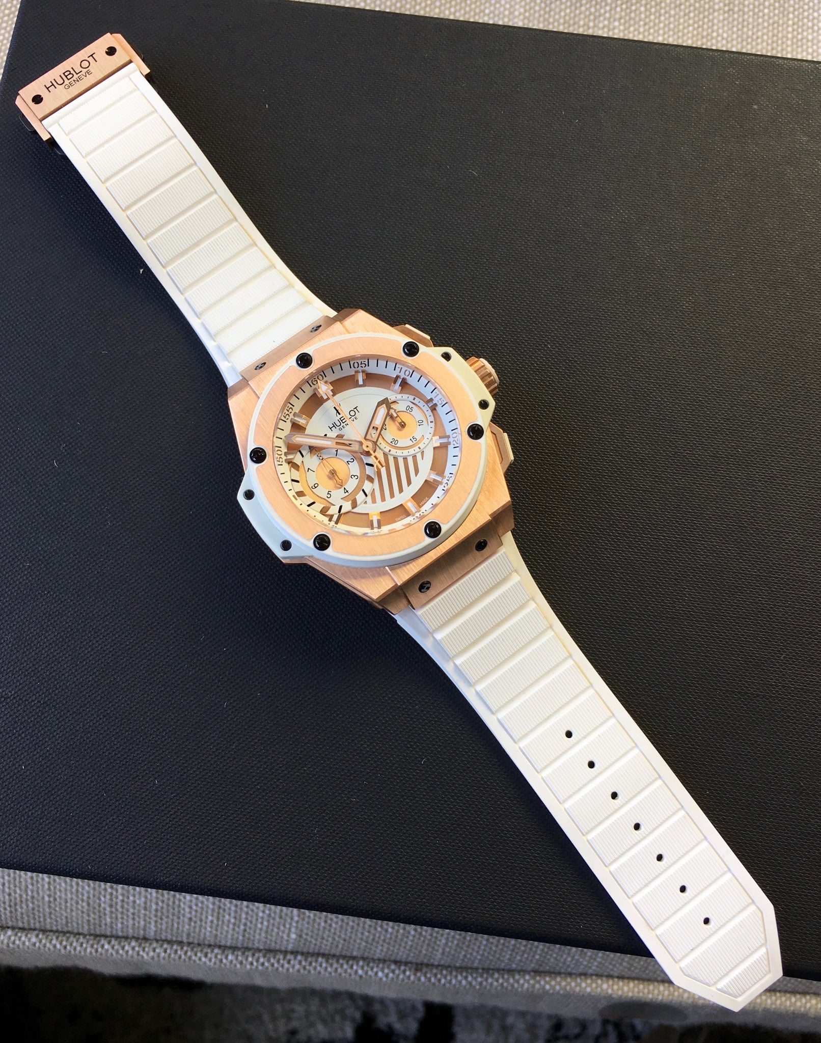 Hublot King Power Foudroyante 715.OE.2118.RW 18K Rose Gold Chronograph Watch - Hashtag Watch Company