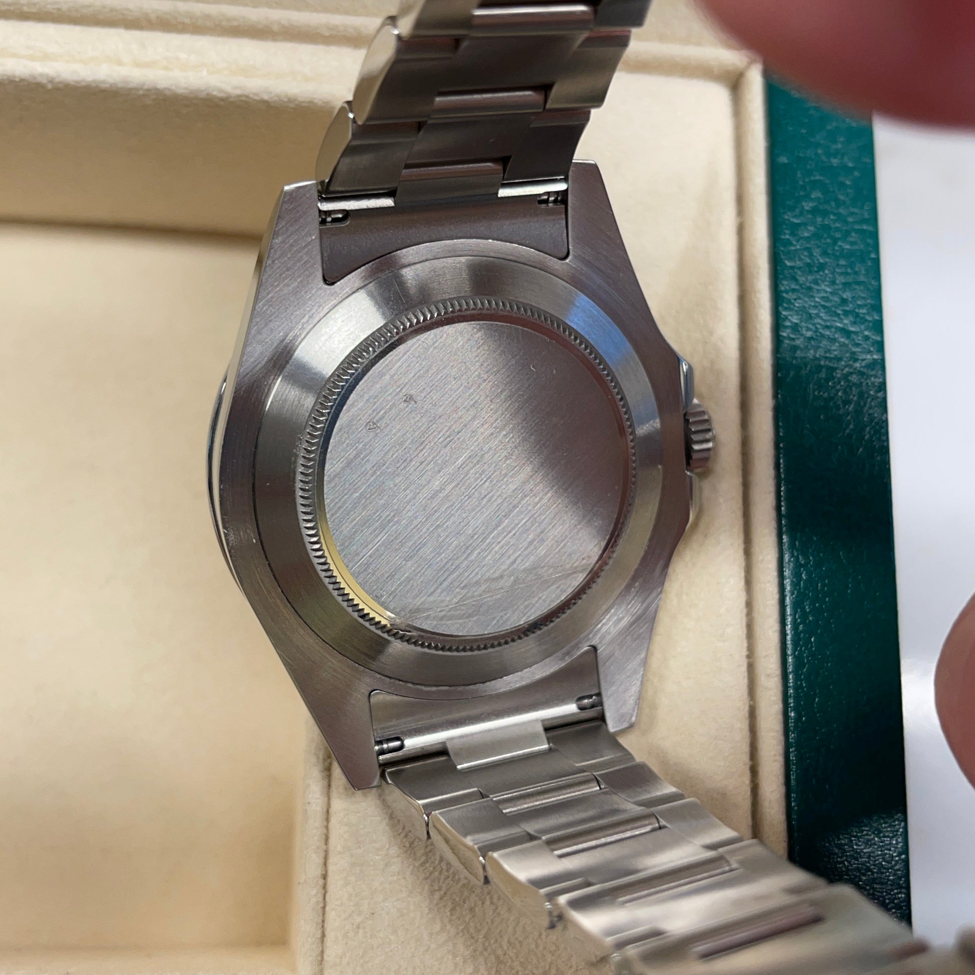 2014 Rolex Explorer II 216570 Stainless Steel GMT Oyster Black Wristwatch Box Papers - Hashtag Watch Company