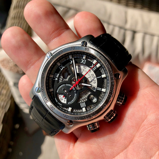 Ebel Tekton 1911 Caliber 139 Stainless Steel 45mm Chronograph Automatic Wristwatch Box & Papers - Hashtag Watch Company