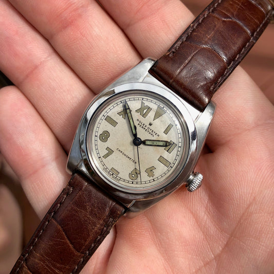 Vintage Rolex Bubbleback 2940 Steel Chronometer California Dial Automatic Wristwatch - Hashtag Watch Company