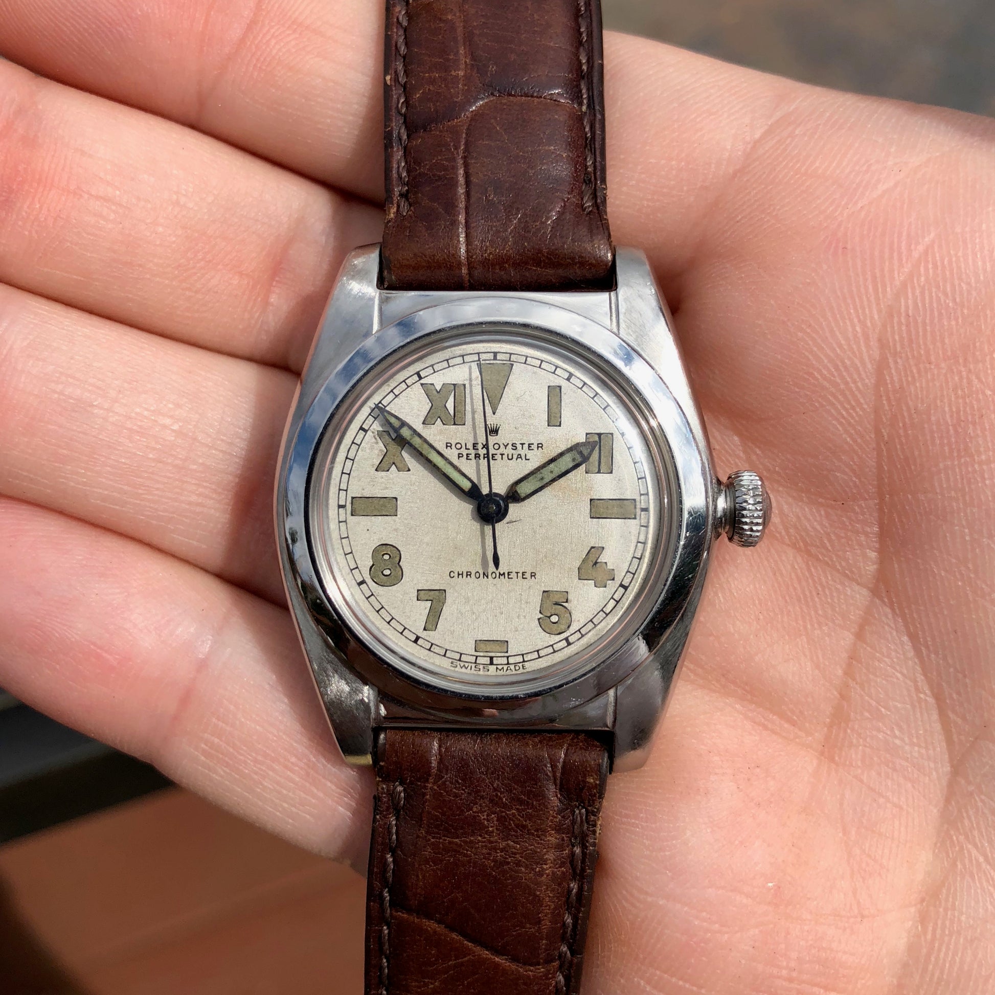 Vintage Rolex Bubbleback 2940 Steel California Dial Automatic Wristwatch | HashtagWatchCo