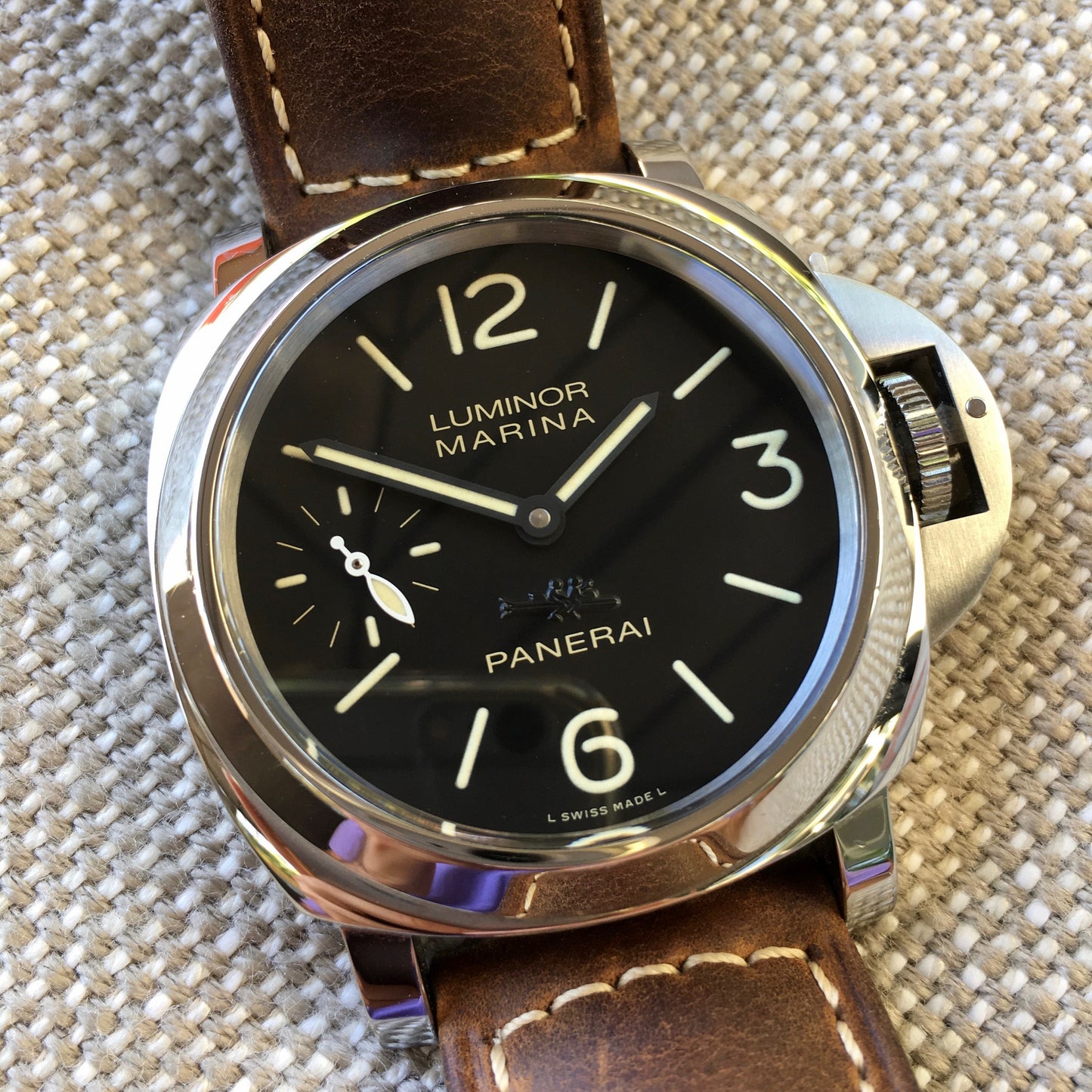 Panerai Luminor Marina Aspen Limited Edition PAM 467 Stainless Steel Watch Box Papers - Hashtag Watch Company