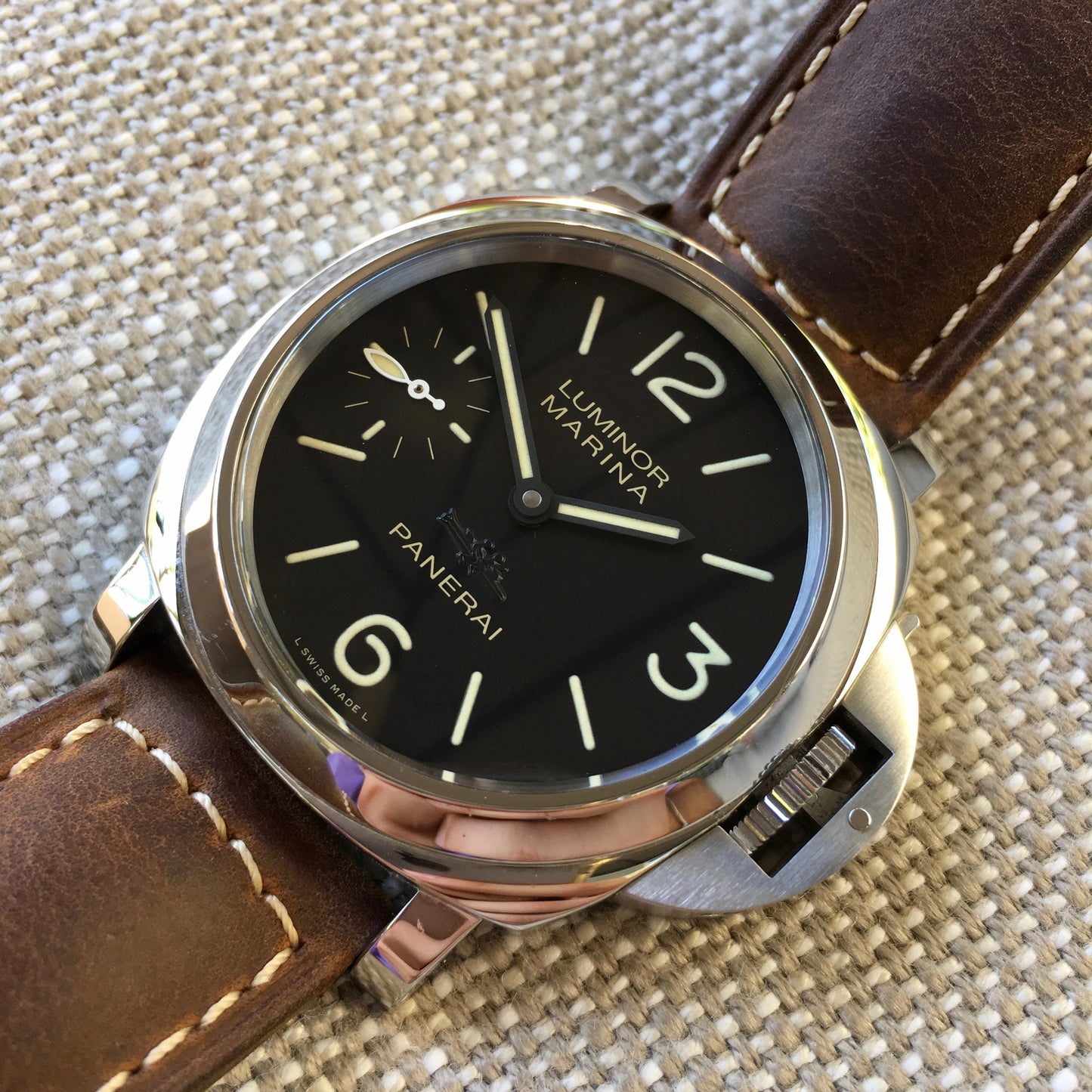 Panerai Luminor Marina Aspen Limited Edition PAM 467 Stainless Steel Watch Box Papers - Hashtag Watch Company