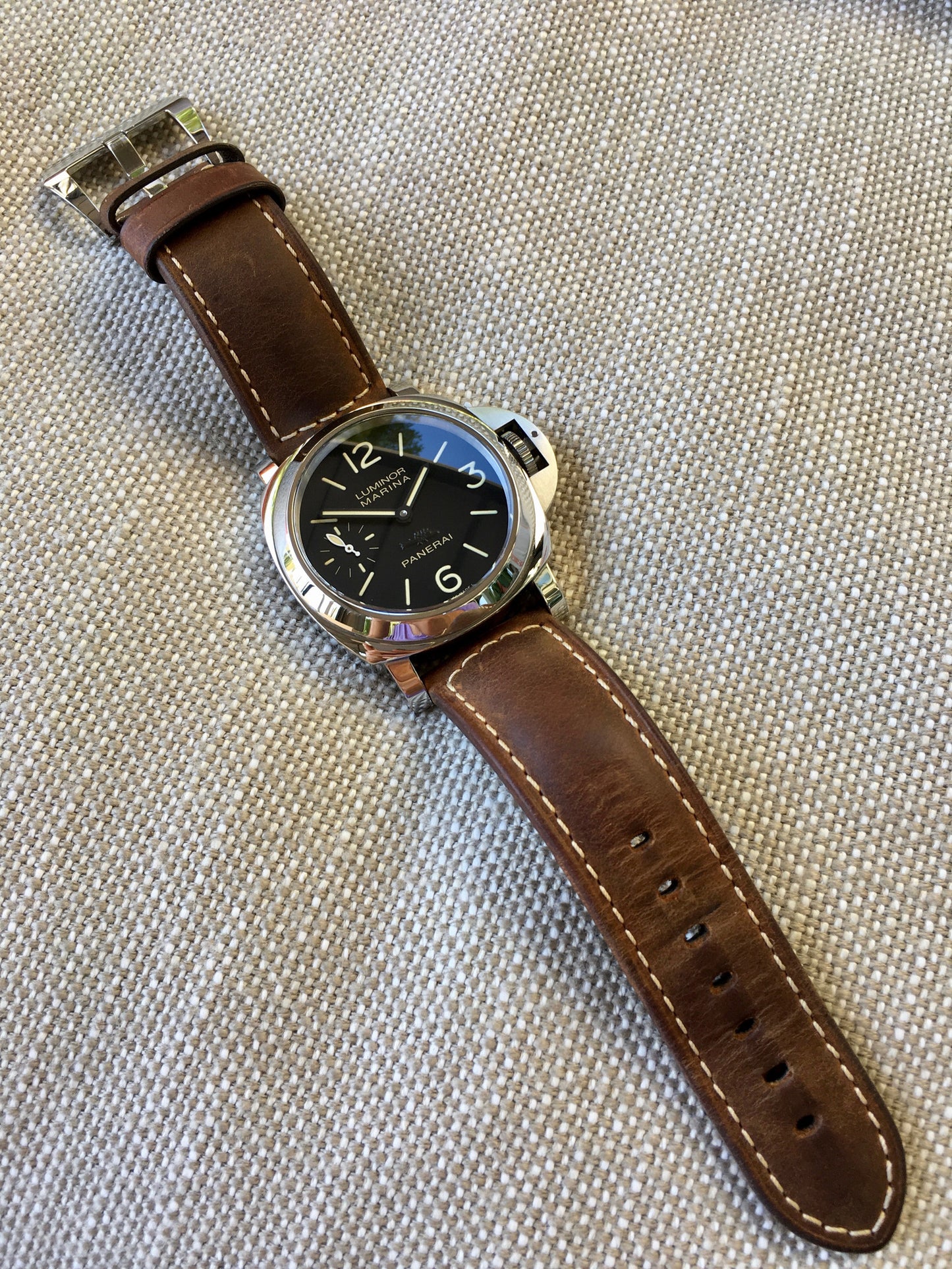 Panerai Luminor Marina Aspen Limited Edition PAM 467 Stainless Steel Watch Box Papers - Hashtag Watch Company