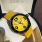 Corum Bubble Yellow 82.180.20 Automatic 45mm Stainless Steel Rubber Wristwatch Box & Papers - Hashtag Watch Company