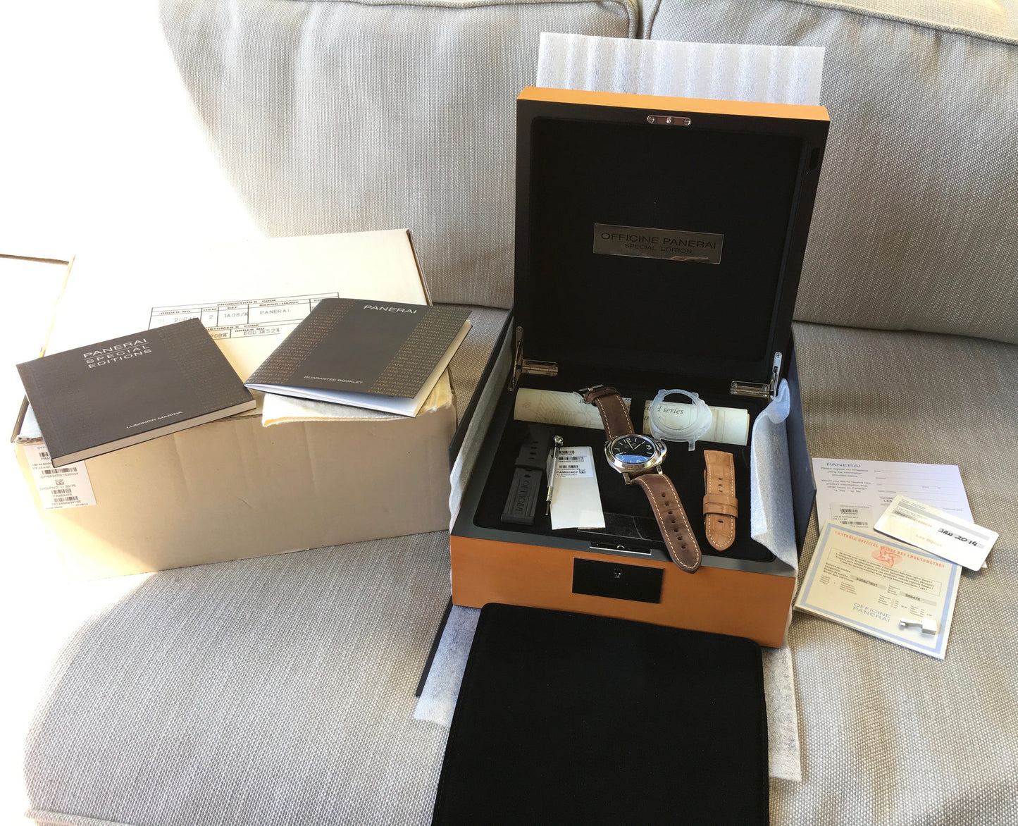 Panerai Luminor Marina Aspen Limited Edition PAM 467 Stainless Steel Watch Box Papers - Hashtag Watch Company