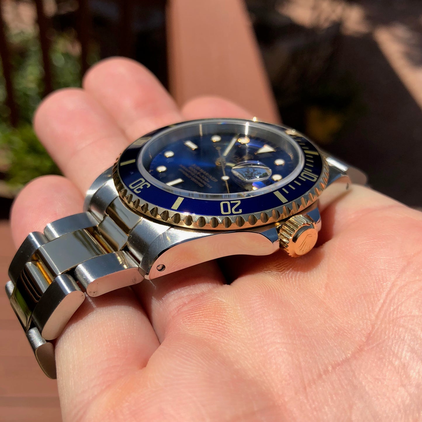 Rolex Submariner 16613 Two Tone Blue Steel 18K Gold Wristwatch Circa 1993 Box & Papers - Hashtag Watch Company