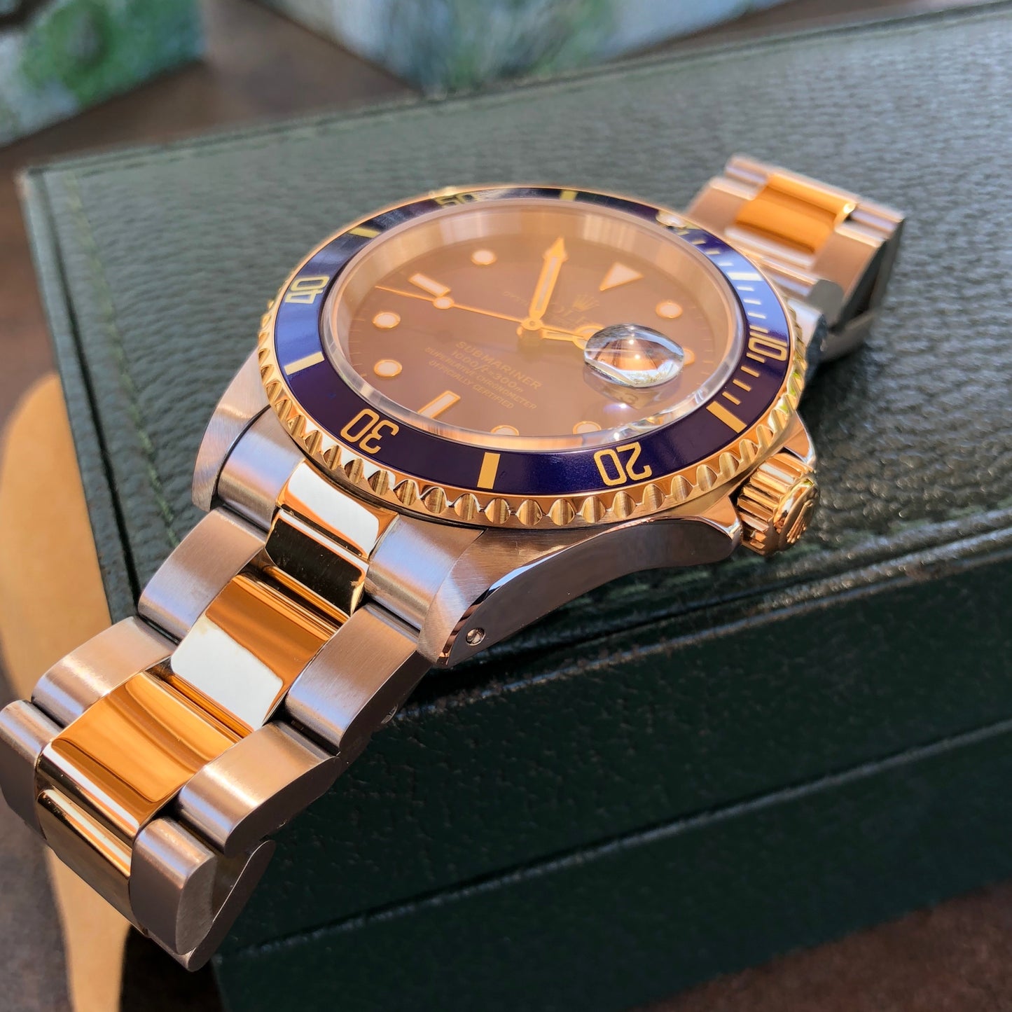 Rolex Submariner 16613 Two Tone Blue Steel 18K Gold Wristwatch Circa 1993 Box & Papers - Hashtag Watch Company