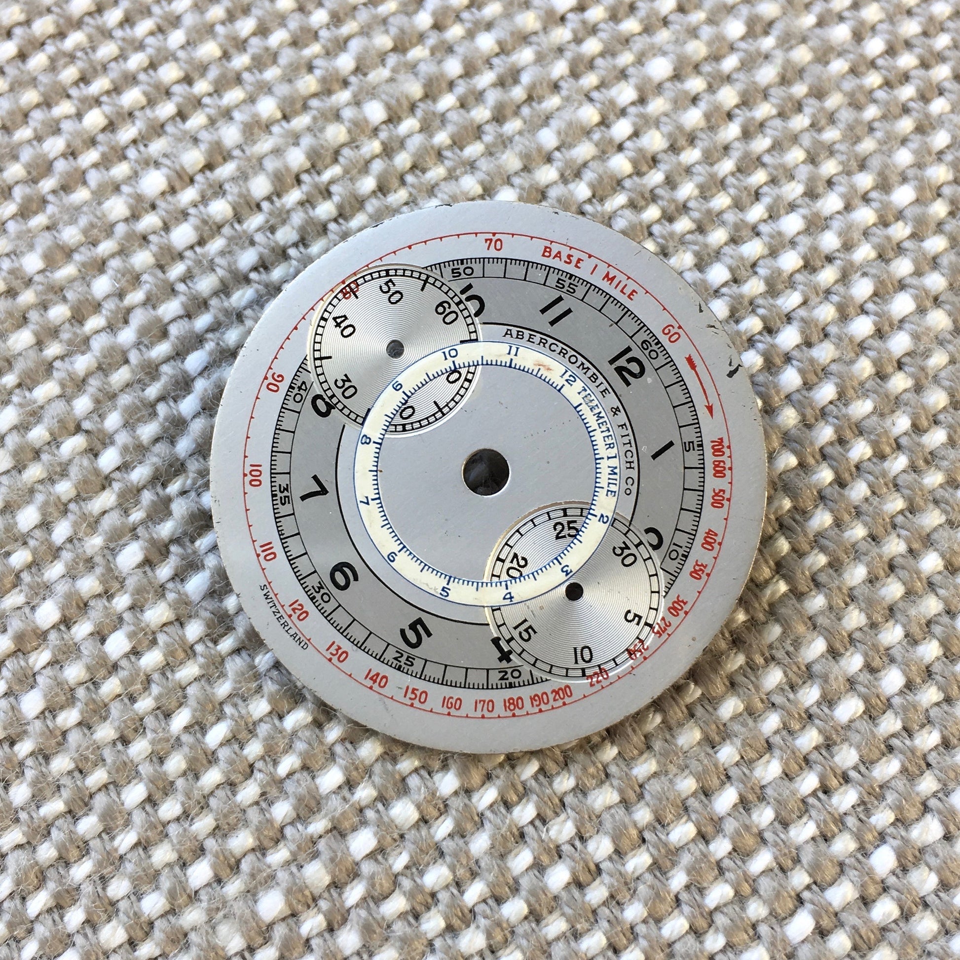 Vintage Abercrombie & Fitch Silver Chronograph 28.55mm Lemrich Suisse Dial - Hashtag Watch Company