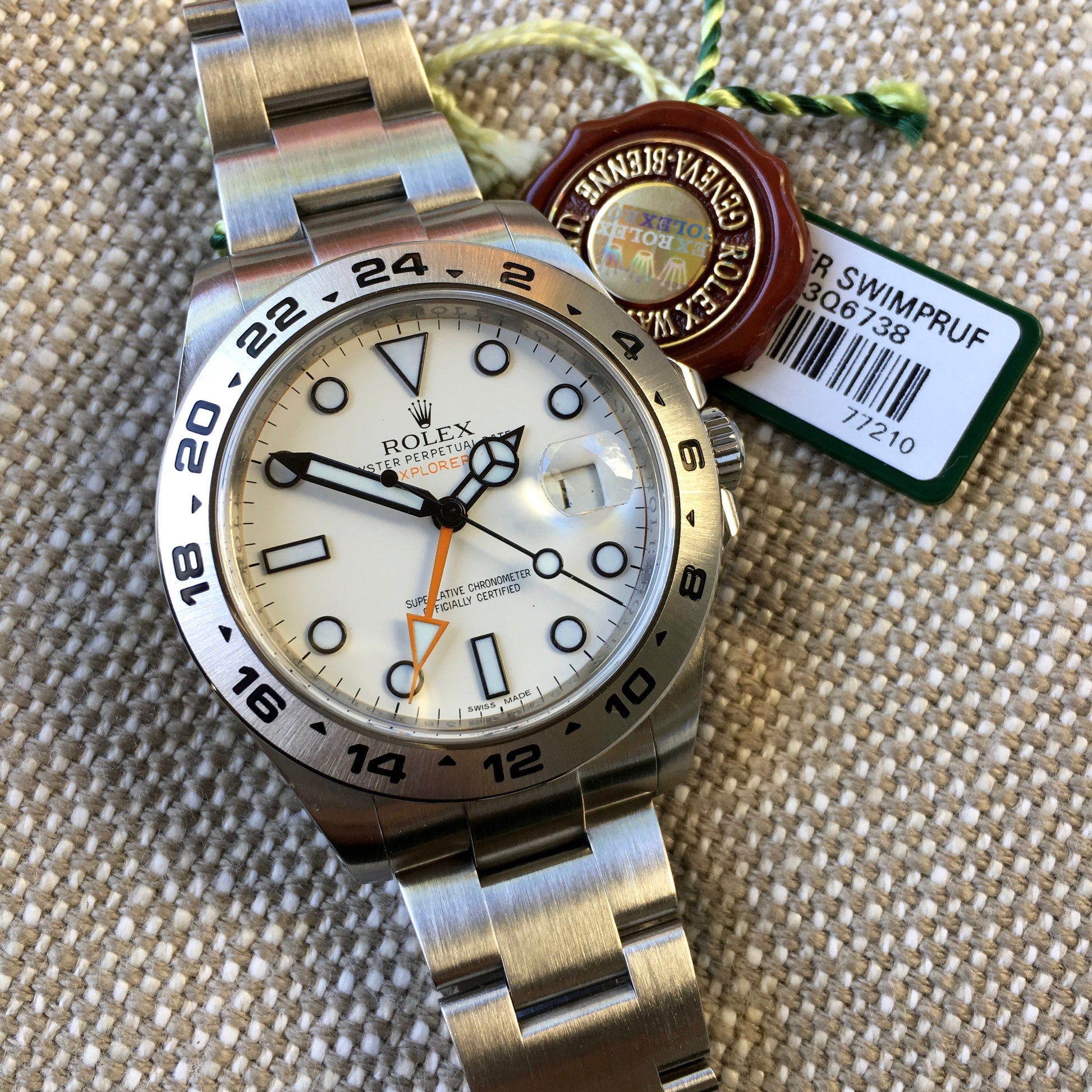 Rolex Explorer II 216570 Steel GMT Random Serial Oyster Wristwatch 2013 Box Papers - Hashtag Watch Company