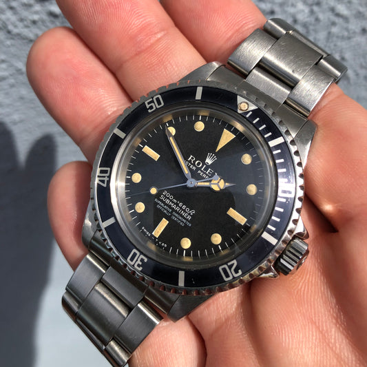 1967 Rolex Submariner 5512 Meters First Steel Wristwatch with Box Papers - Hashtag Watch Company