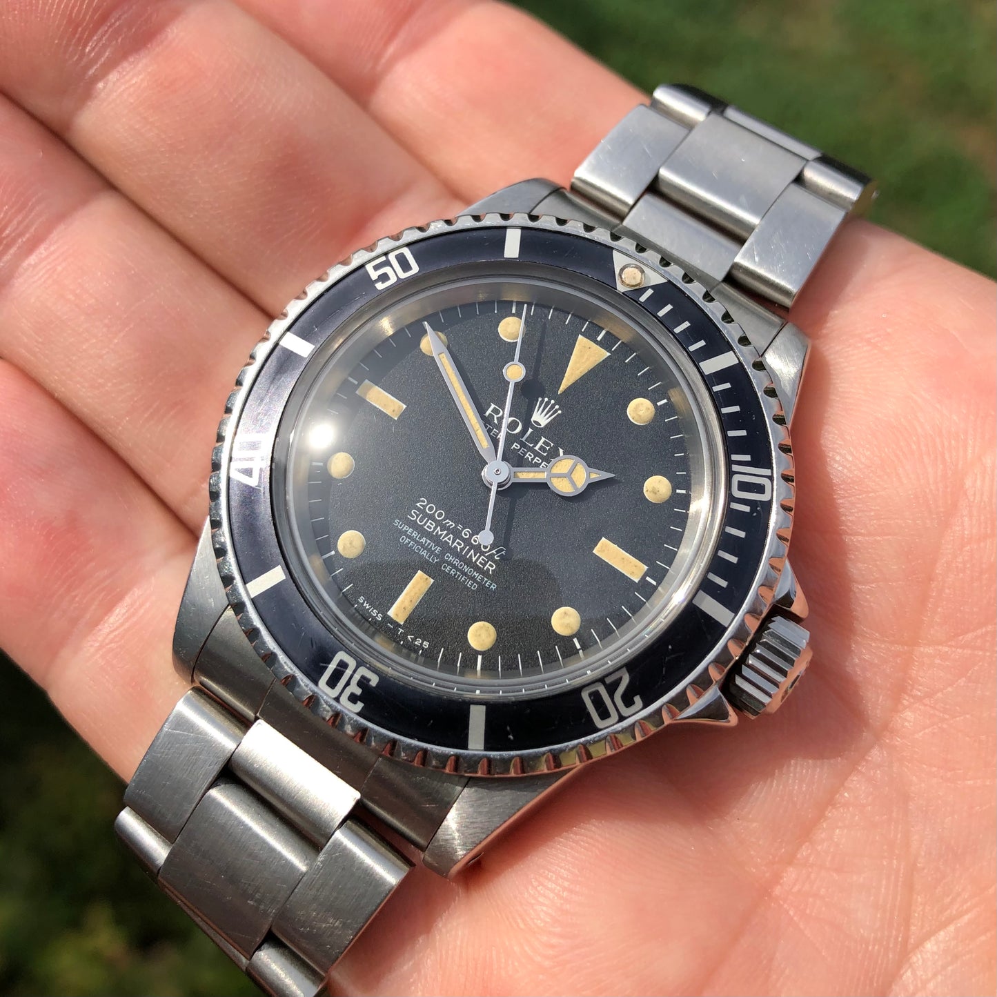 1967 Rolex Submariner 5512 Meters First Steel Wristwatch with Box Papers - Hashtag Watch Company