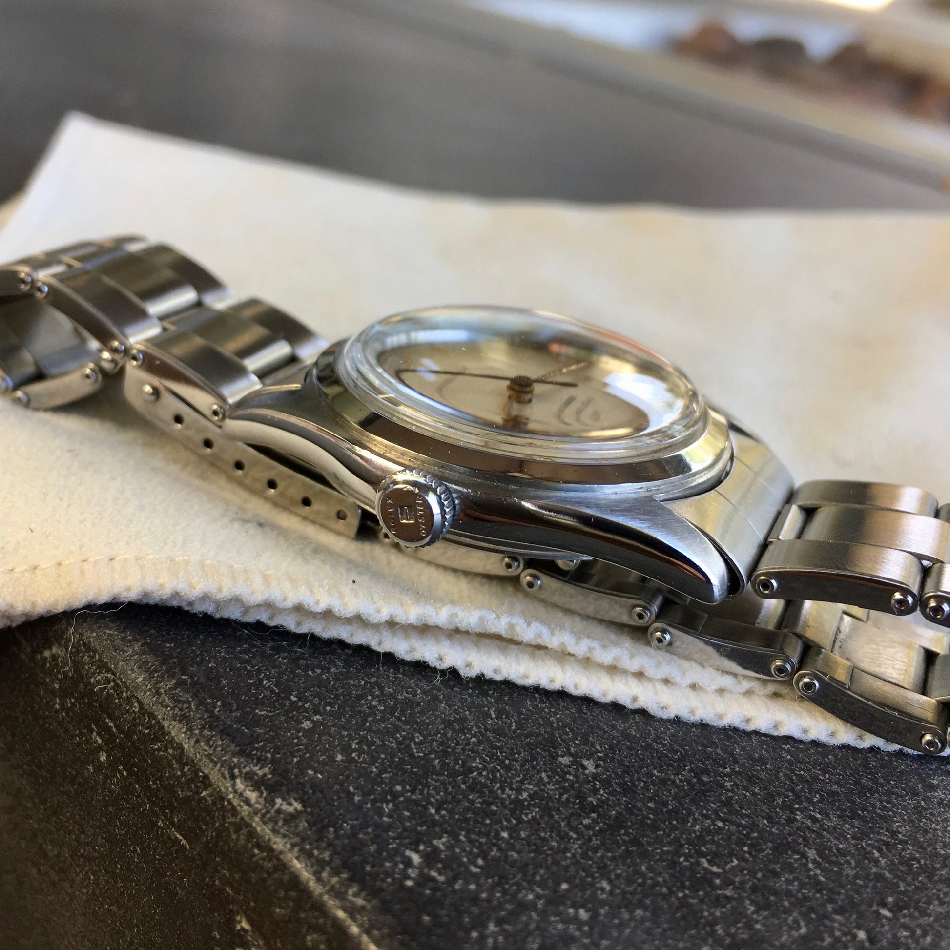 Vintage Rolex Oyster Air King "Serpico Y Laino" 4499 Precision 1946 Steel Wristwatch - Hashtag Watch Company
