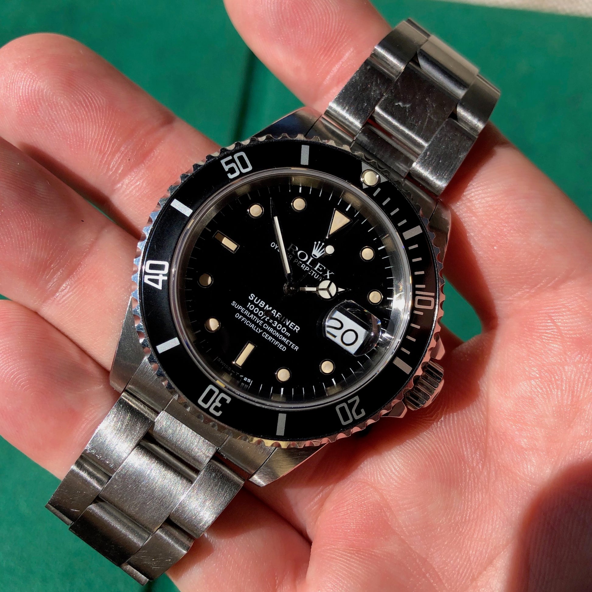 Rolex Submariner Date 16610 Stainless Steel Wristwatch Box Papers Circa 1989 Unpolished - Hashtag Watch Company