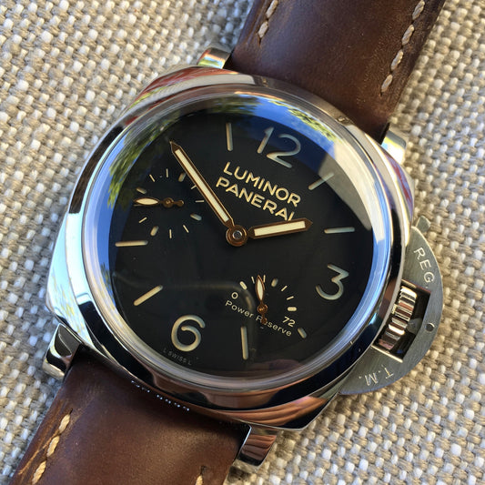Panerai Luminor 1950 PAM 423 47mm 3 Days Power Reserve Brown Leather Wristwatch - Hashtag Watch Company
