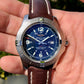 Breitling Colt Quartz Blue A7438811 Brown Leather 44mm Wristwatch Box & Papers - Hashtag Watch Company