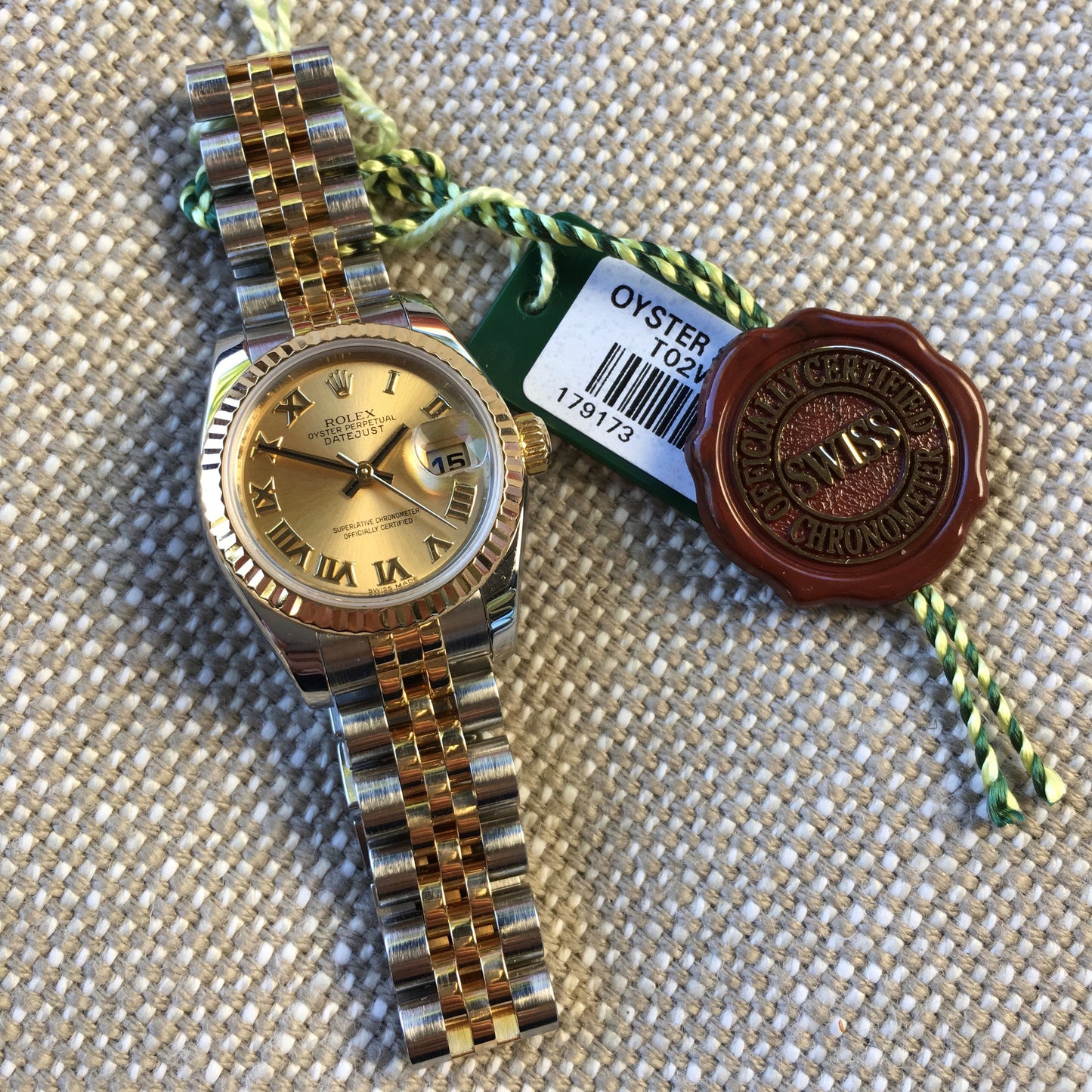 Rolex Datejust 179173 Ladies Two Tone Roman Champagne Random Jubilee Watch - Hashtag Watch Company