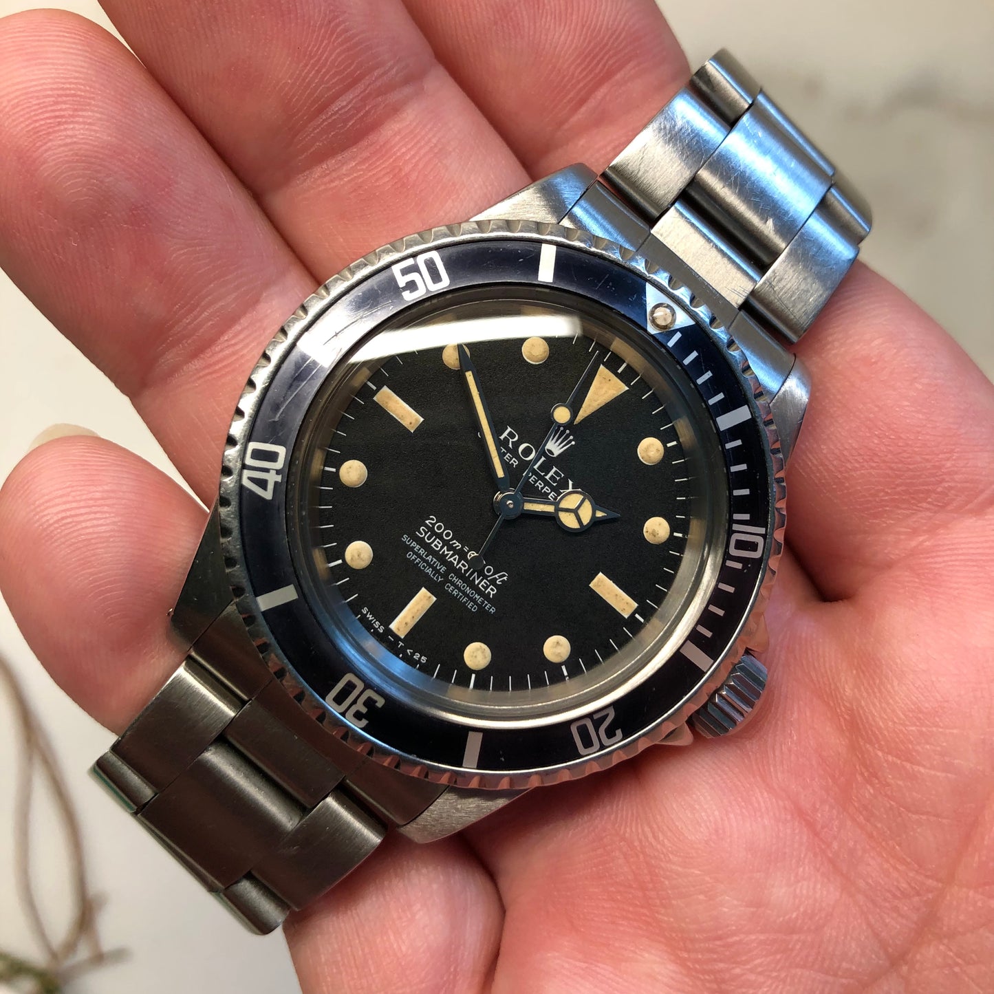 1967 Rolex Submariner 5512 Meters First Steel Wristwatch with Box Papers - Hashtag Watch Company