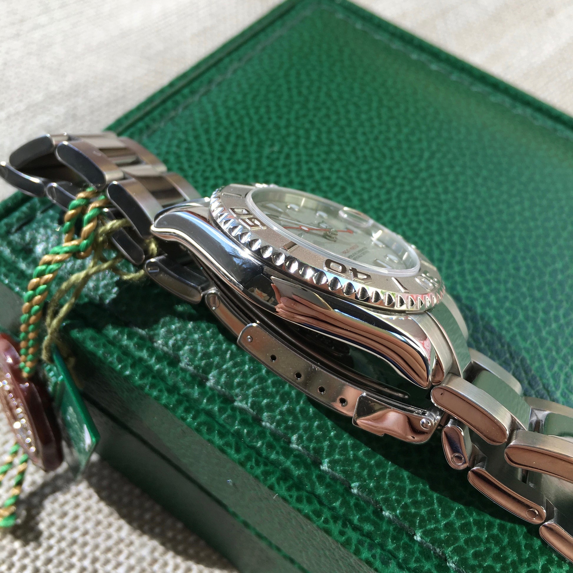 Rolex Yachtmaster 168622 Mid Size "P" Steel Platinum Oyster Ladies Wristwatch - Hashtag Watch Company