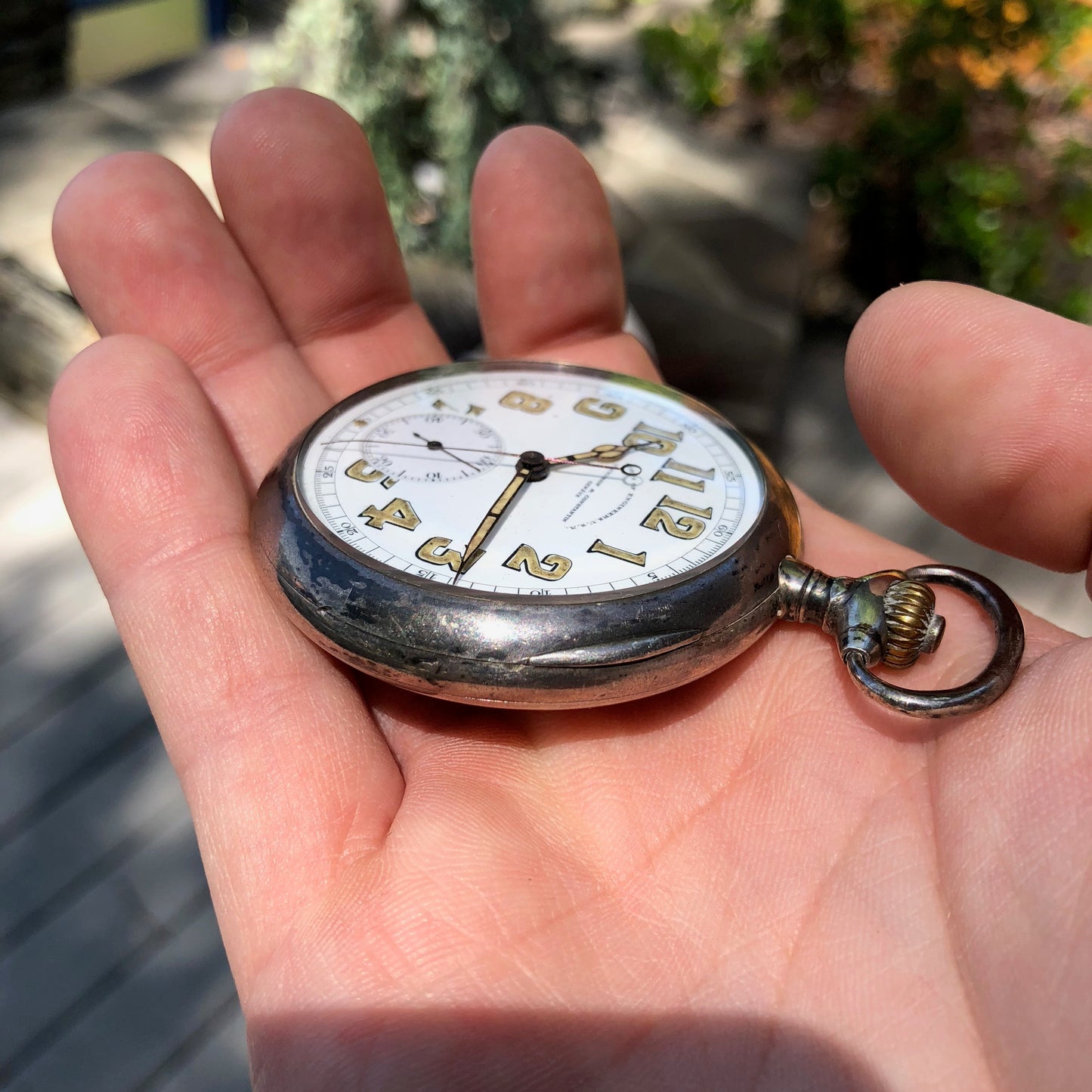 Vacheron & Constantin Military Chronograph WWI Army Corps of Engineers Silver Pocket Watch - Hashtag Watch Company