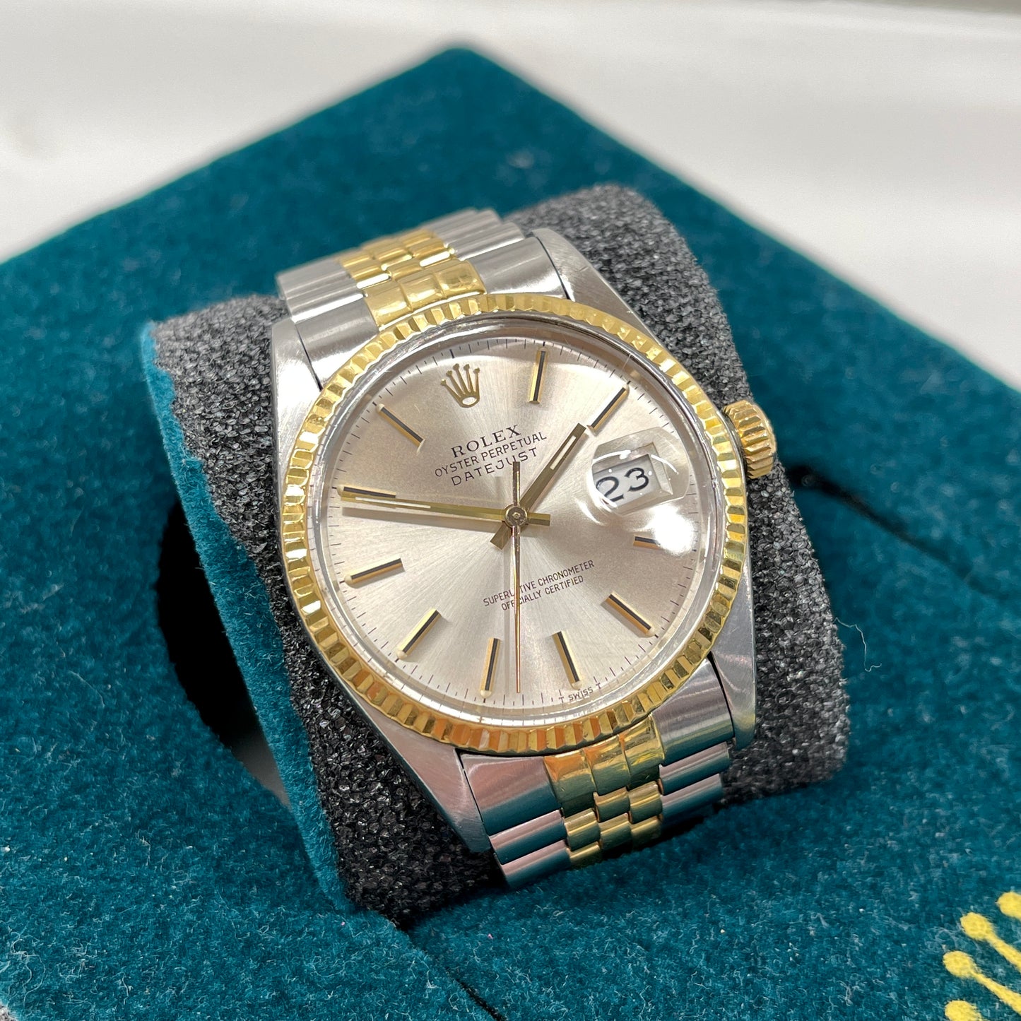 1985 Vintage Rolex Datejust 16013 Steel Gold Two Tone Jubilee Cal 3035 Automatic Wristwatch - Hashtag Watch Company