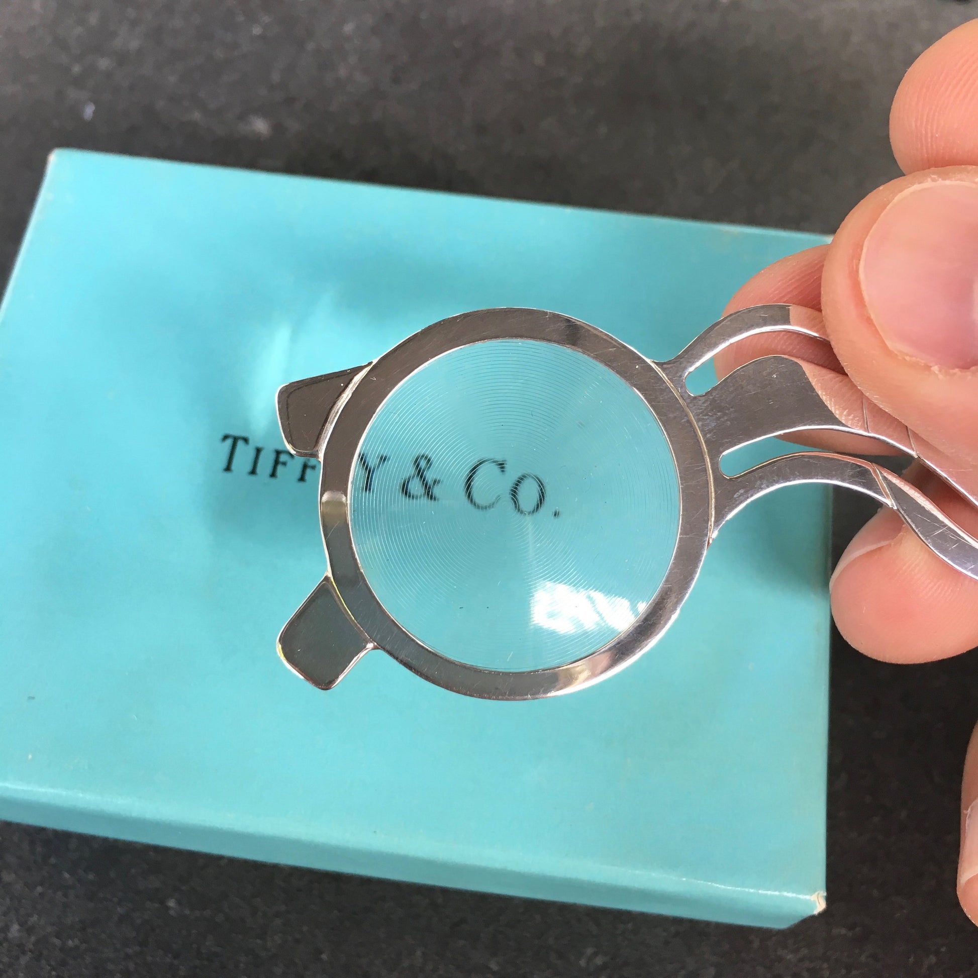 Tiffany & Co. Sterling Silver .925 Spectacles Eyeglasses Bookmark - Hashtag Watch Company