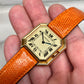 Cartier Ceinture Automatique Jumbo 18K Yellow Gold Paris Leather Vintage 31mm Wristwatch - Hashtag Watch Company