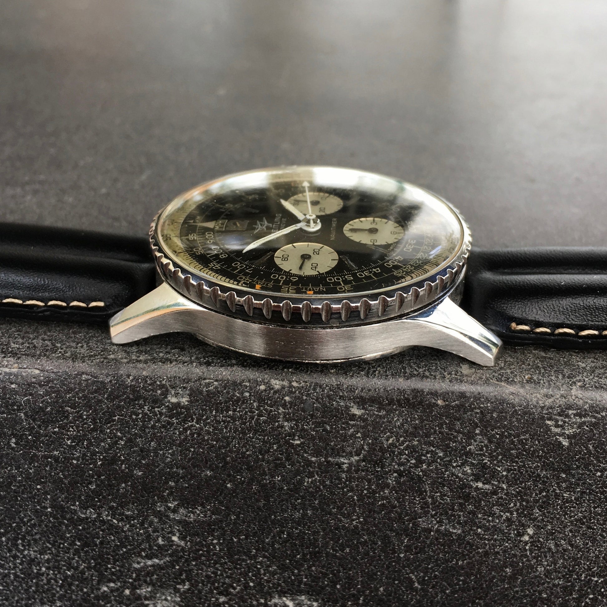 Vintage Breitling Navitimer 806 Steel Chronograph Venus 178 1968 Wristwatch - Hashtag Watch Company