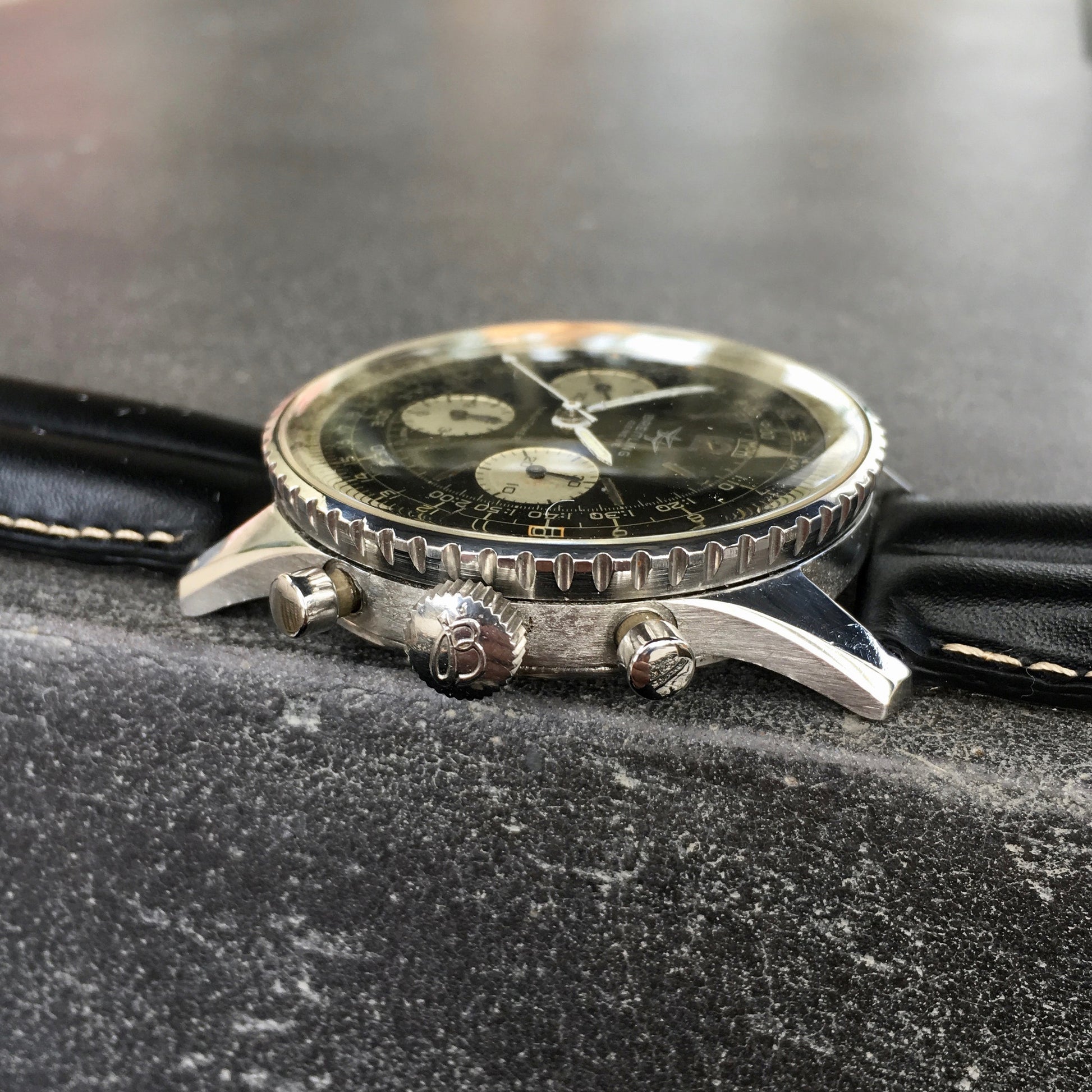 Vintage Breitling Navitimer 806 Steel Chronograph Venus 178 1968 Wristwatch - Hashtag Watch Company