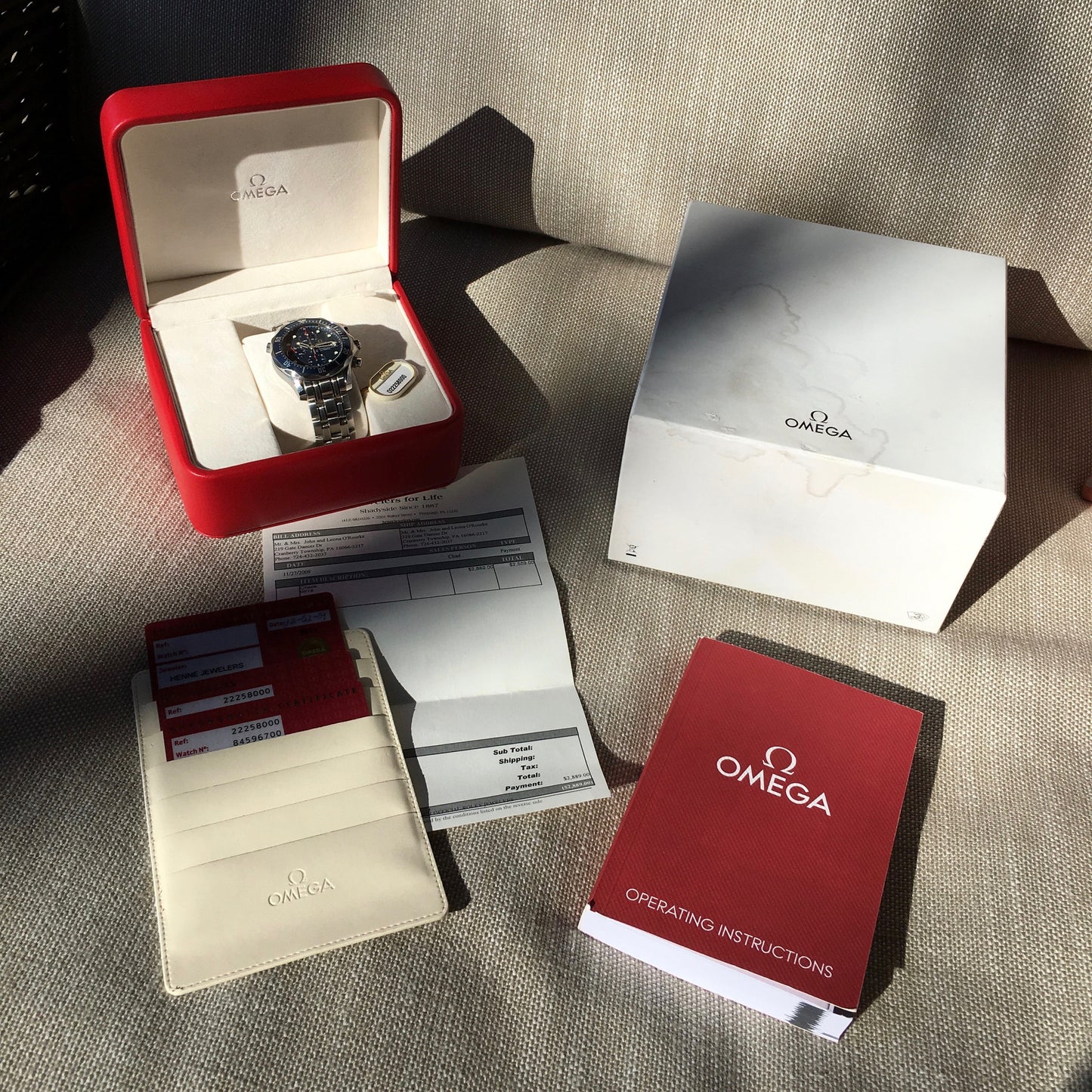 Omega Seamaster 2225.80 Professional Chronograph James Bond Full Set Watch - Hashtag Watch Company