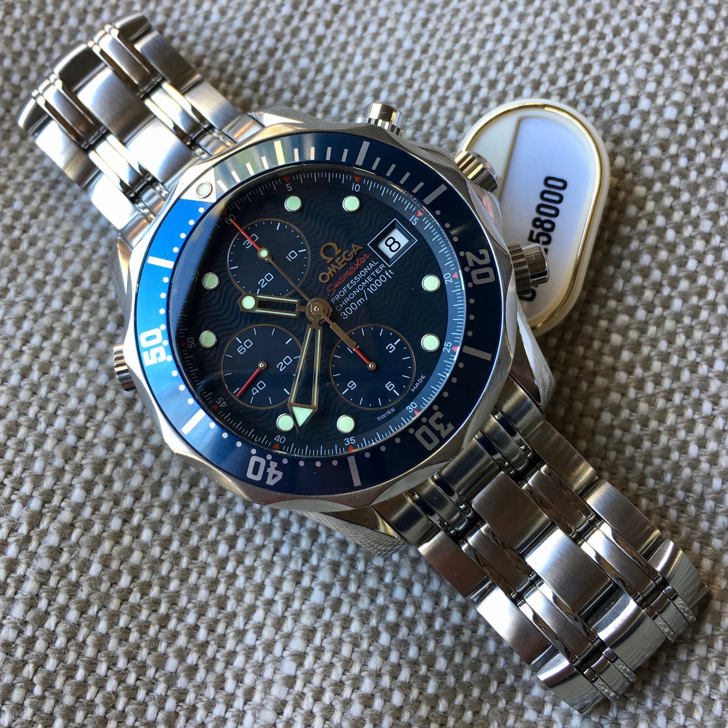 Omega Seamaster 2225.80 Professional Chronograph James Bond Full Set Watch - Hashtag Watch Company