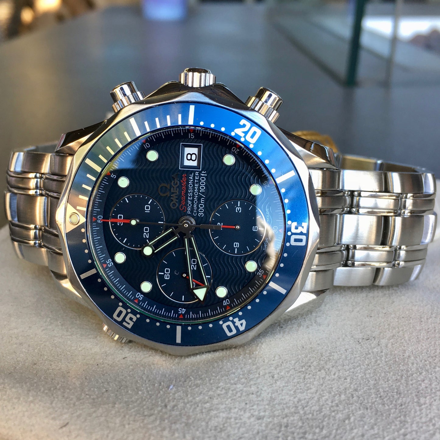 Omega Seamaster 2225.80 Professional Chronograph James Bond Full Set Watch - Hashtag Watch Company