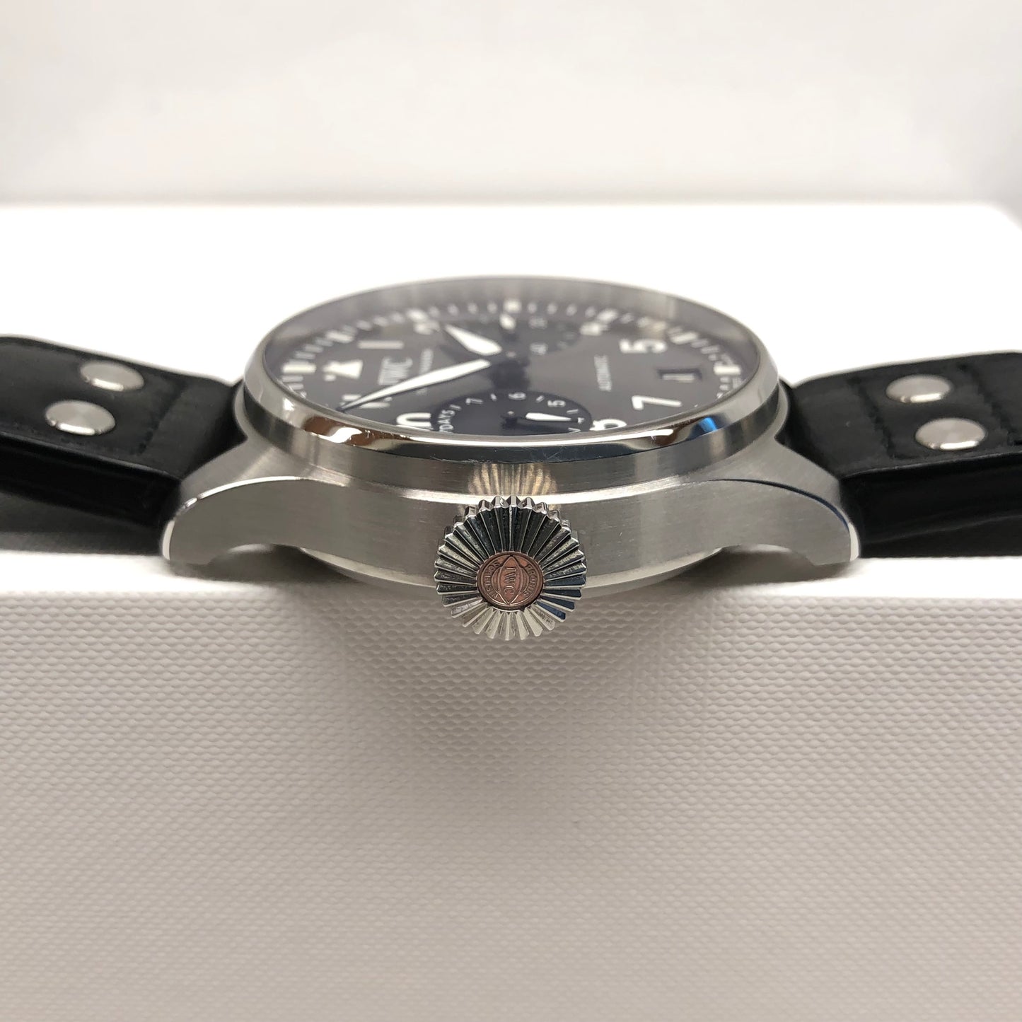 2019 IWC Big Pilot IW501012 “Right-Hander” Limited Edition Steel Chronograph Wristwatch with Box and Papers - Hashtag Watch Company