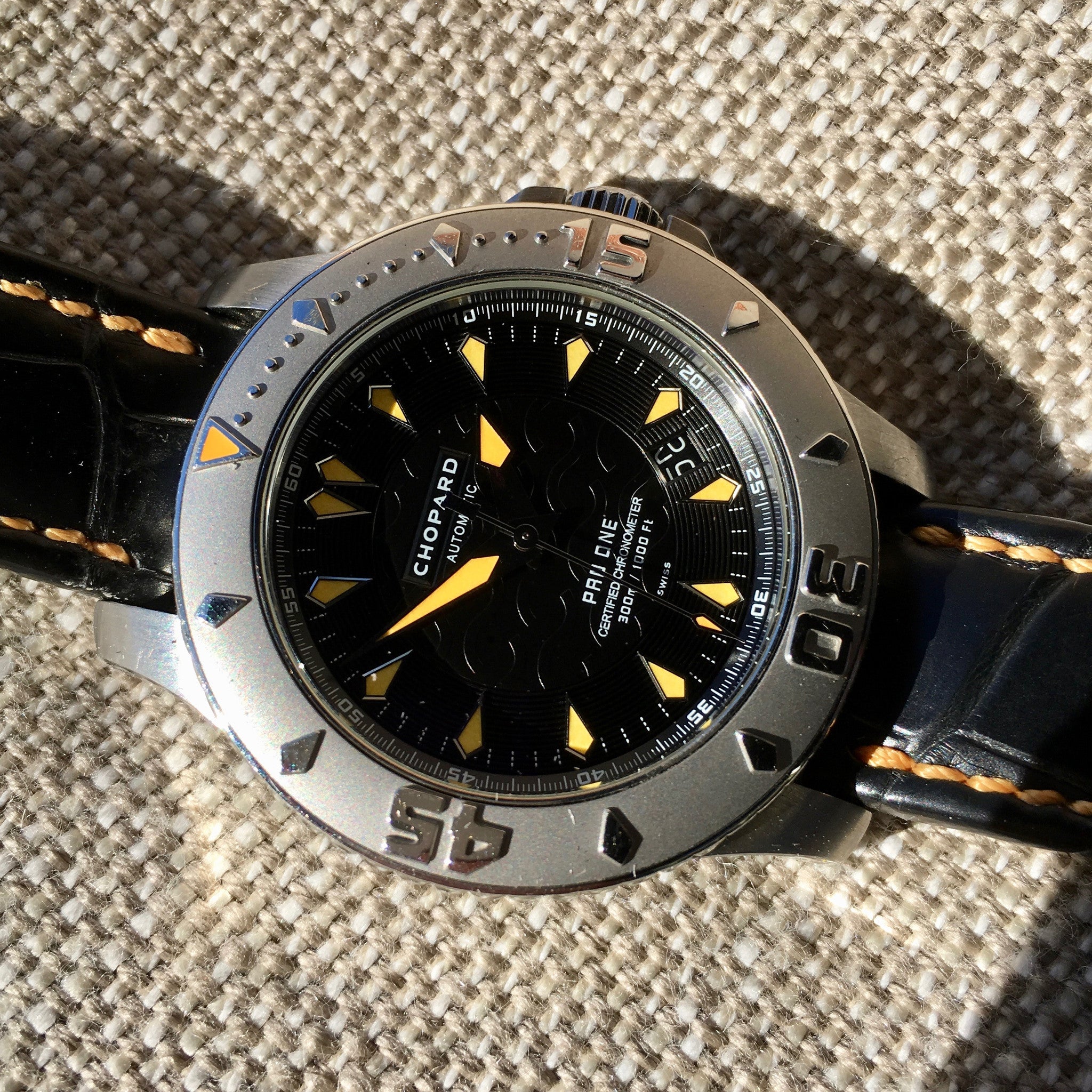 Chopard Pro One 8912 L.U.C. Stainless Steel Automatic Black Leather ...