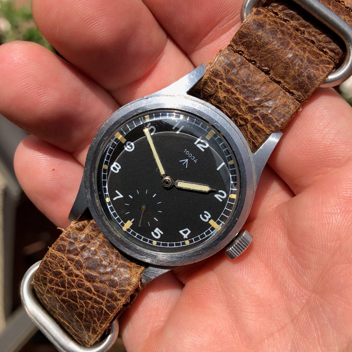 Vintage Record 10034 MoD WWW Military Dirty Dozen WWII Black Wristwatch - Hashtag Watch Company