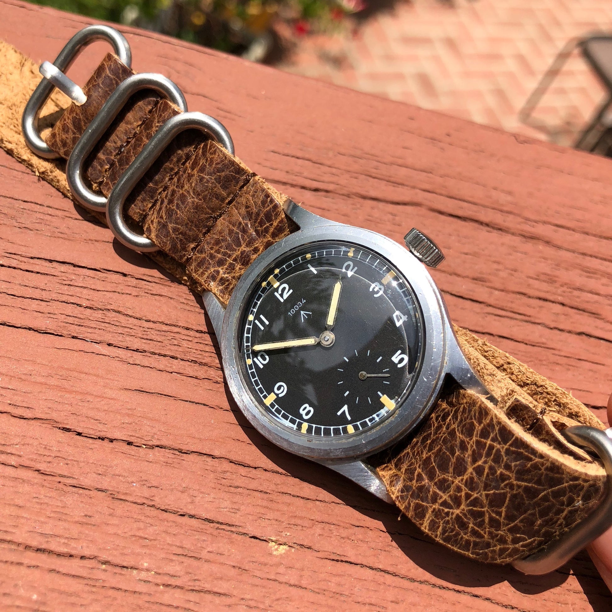 Vintage Record 10034 MoD WWW Military Dirty Dozen WWII Black Wristwatch - Hashtag Watch Company