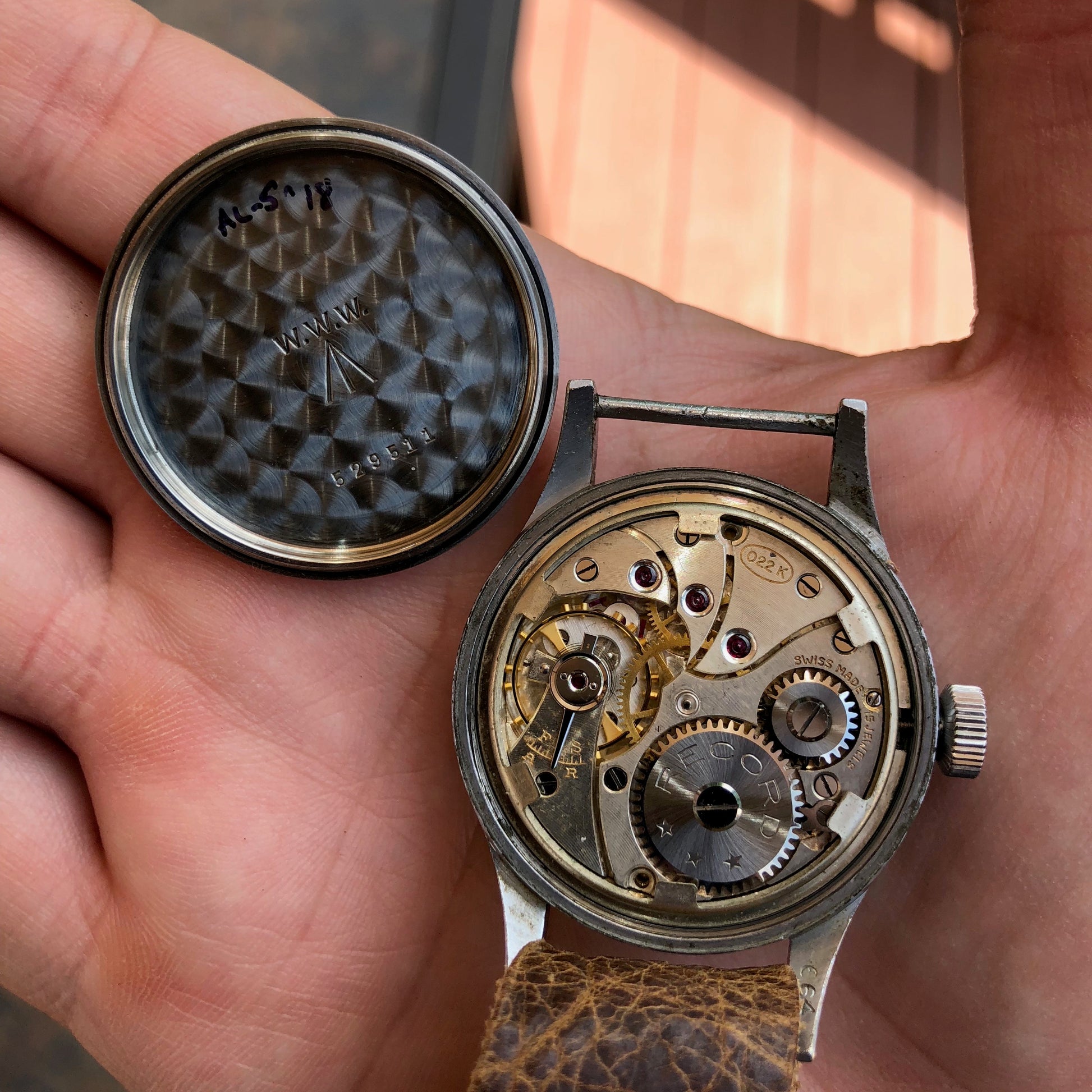 Vintage Record 10034 MoD WWW Military Dirty Dozen WWII Black Wristwatch - Hashtag Watch Company