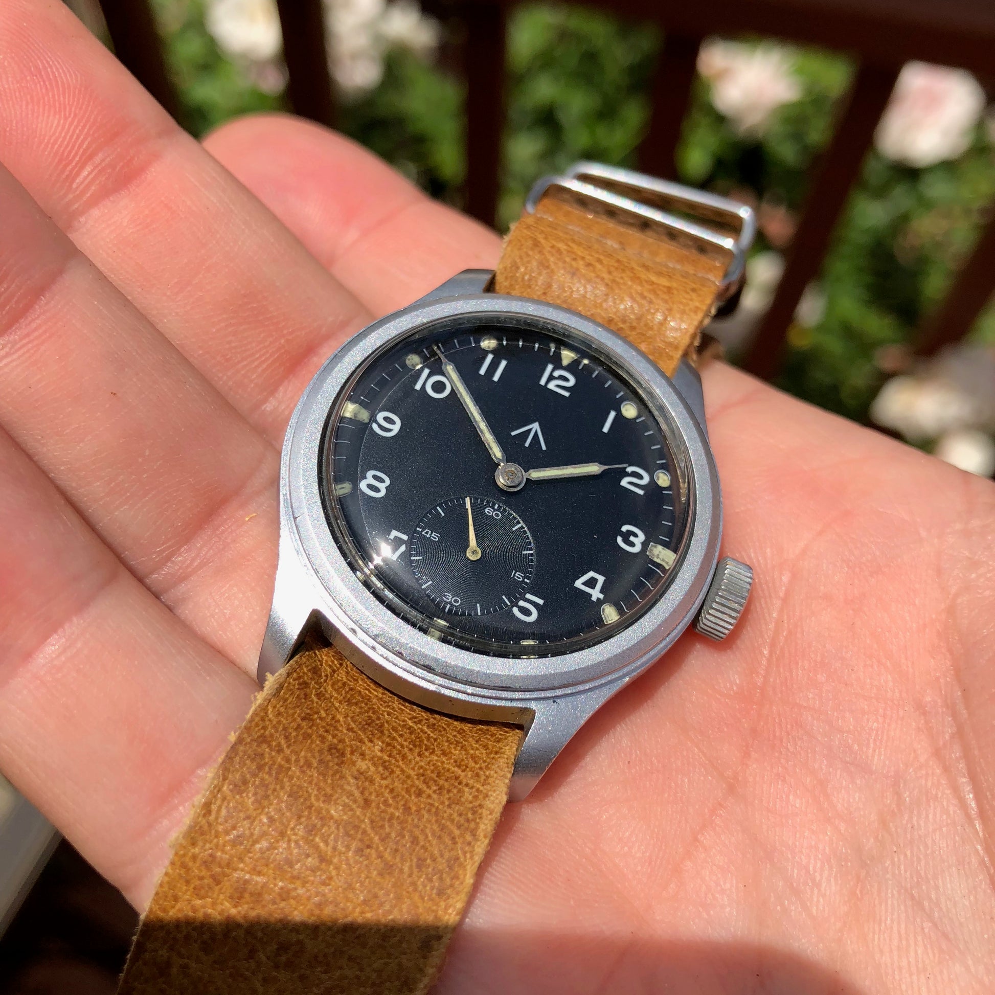 Vintage Timor WWW Military Dirty Dozen Sterile MoD WWII Black Wristwatch - Hashtag Watch Company