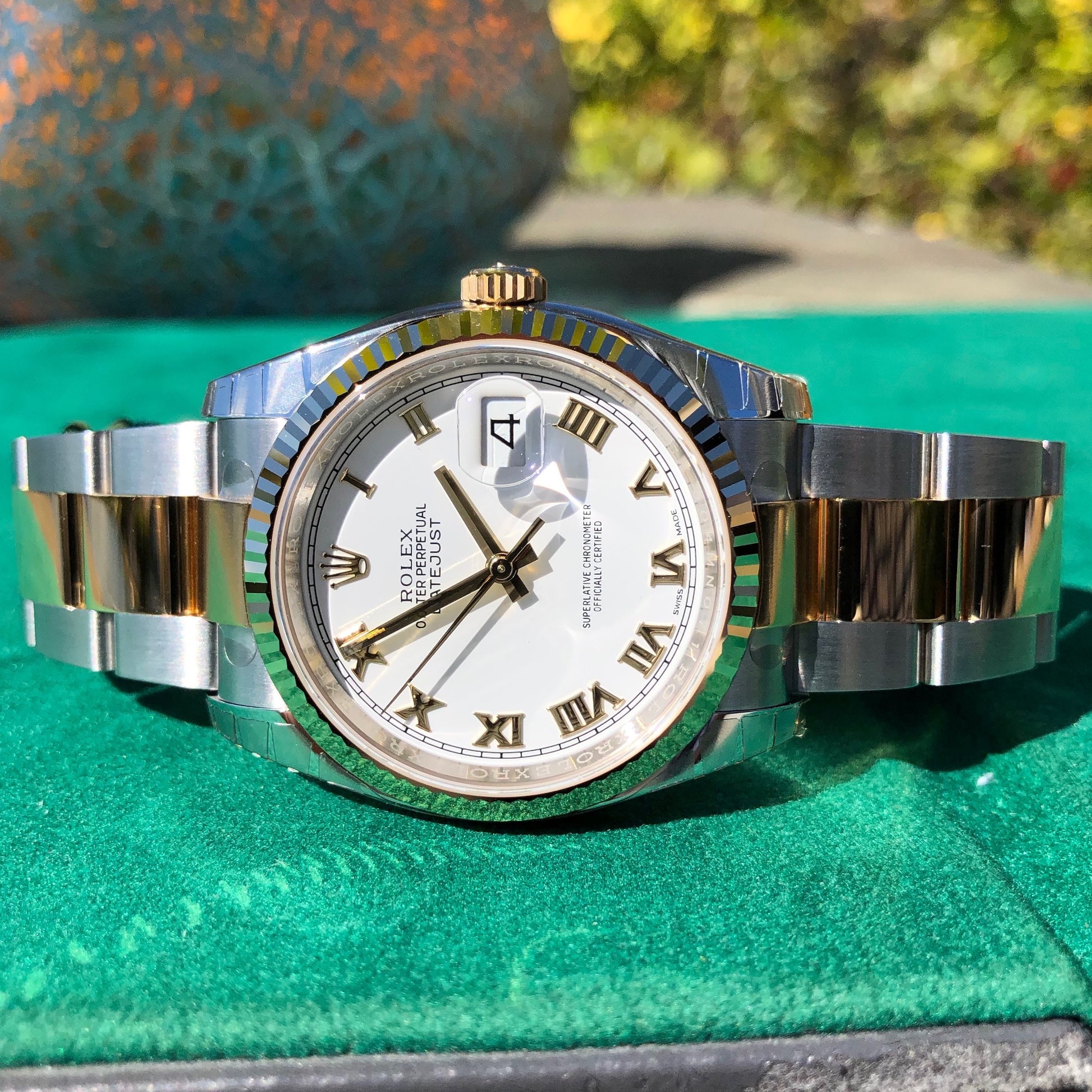 Rolex Datejust 116233 White Roman Two Tone Steel Gold Oyster Wristwatch Box & Papers New Unworn - Hashtag Watch Company