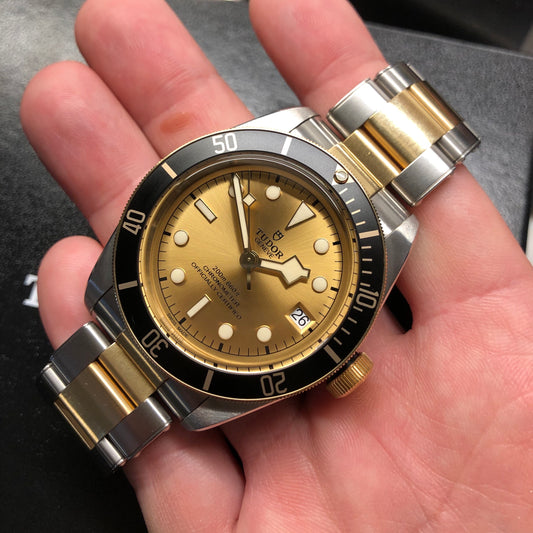 2020 Tudor Heritage Black 79733N Bay Two Tone Steel Gold Automatic 41mm Men's Wristwatch - Hashtag Watch Company
